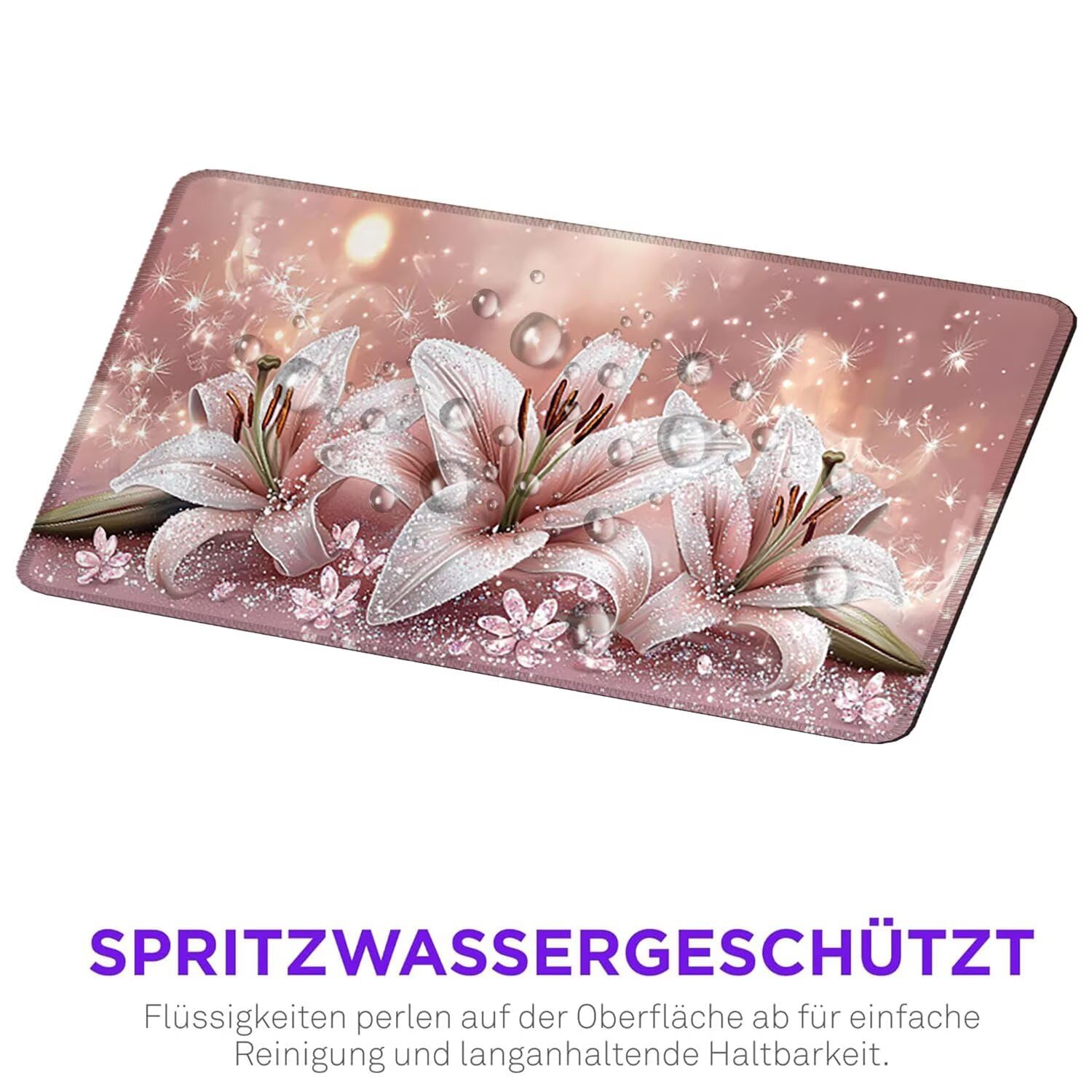 Podkładka pod mysz do gier, 1600 x 800 mm, XXL, duża gamingowa podkładka pod mysz, wodoodporna podkładka pod mysz, długa podkładka na biurko z przeszytymi krawędziami, mata na biurko z gumową podstawą