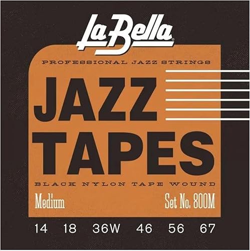La Bella 800M Jazz Cintas - Nylon negro M 14-67