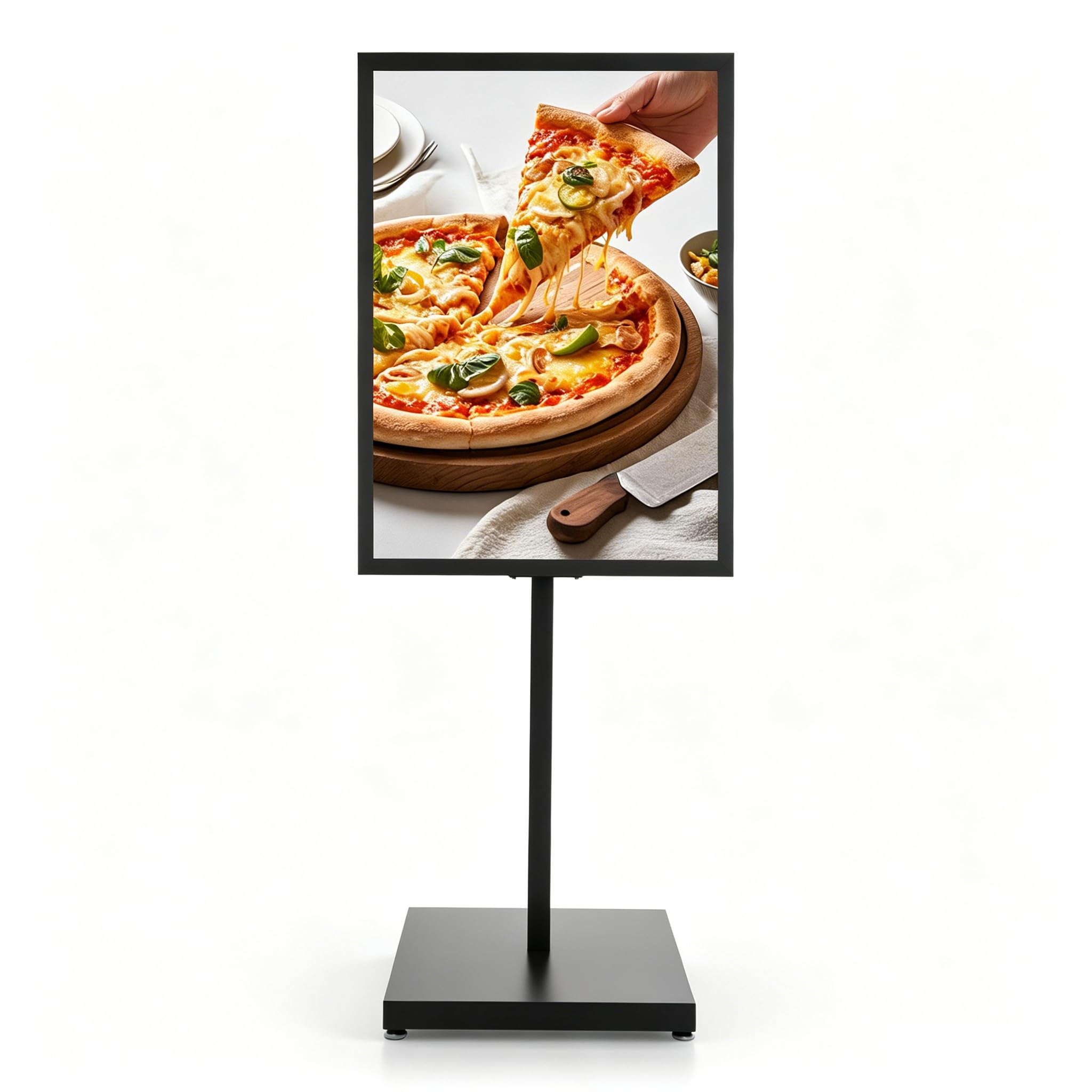 Expositor de carteles para presentación, soporte para clientes, soporte publicitario, soporte de información, soporte para carteles, soporte de información, 65 x 90 cm