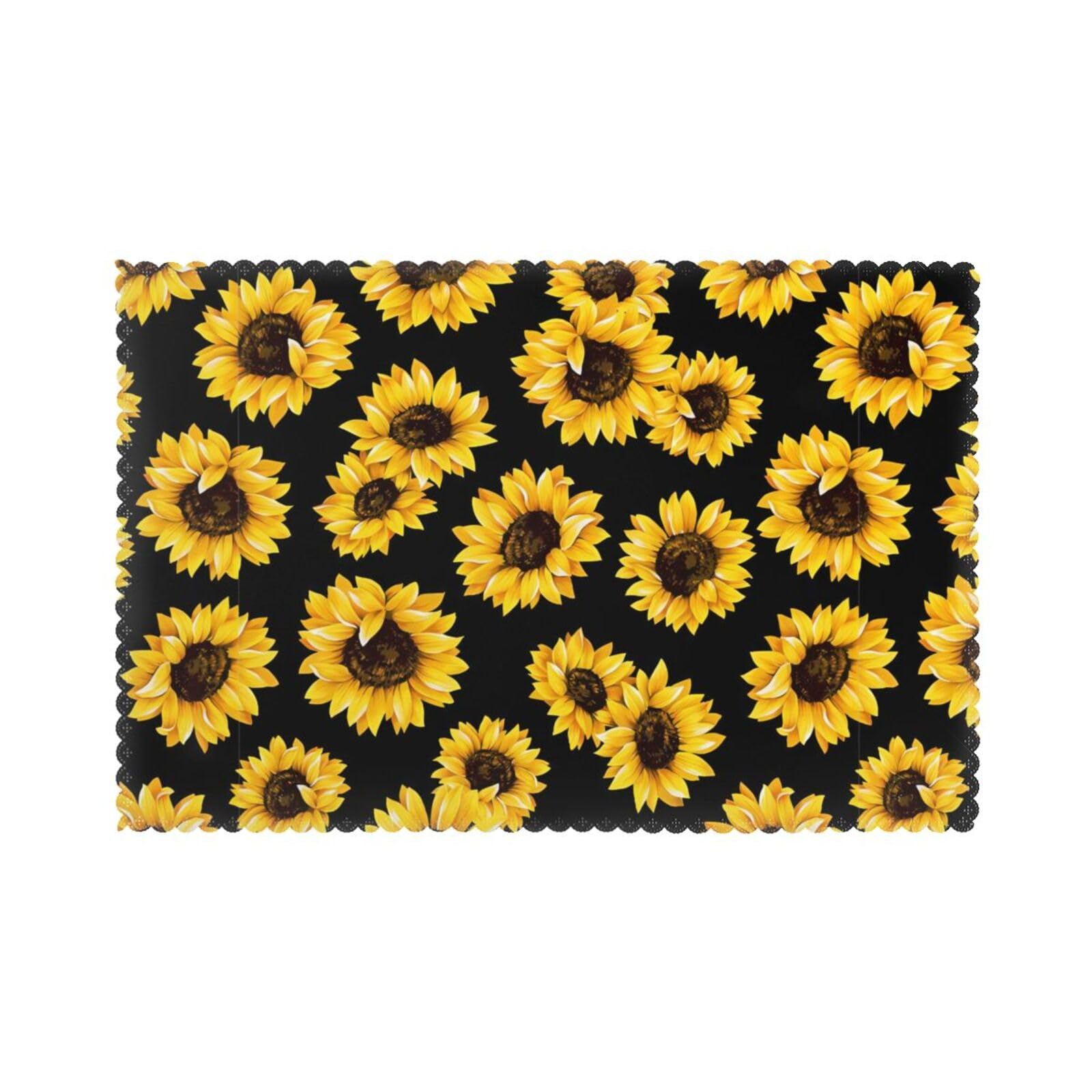 YYHHAOFA Spring Sunflowers Retro Flowers Prints Placemats Set of 6 12x18in – A Thoughtful Housewarming Gift for Stylish Hosts