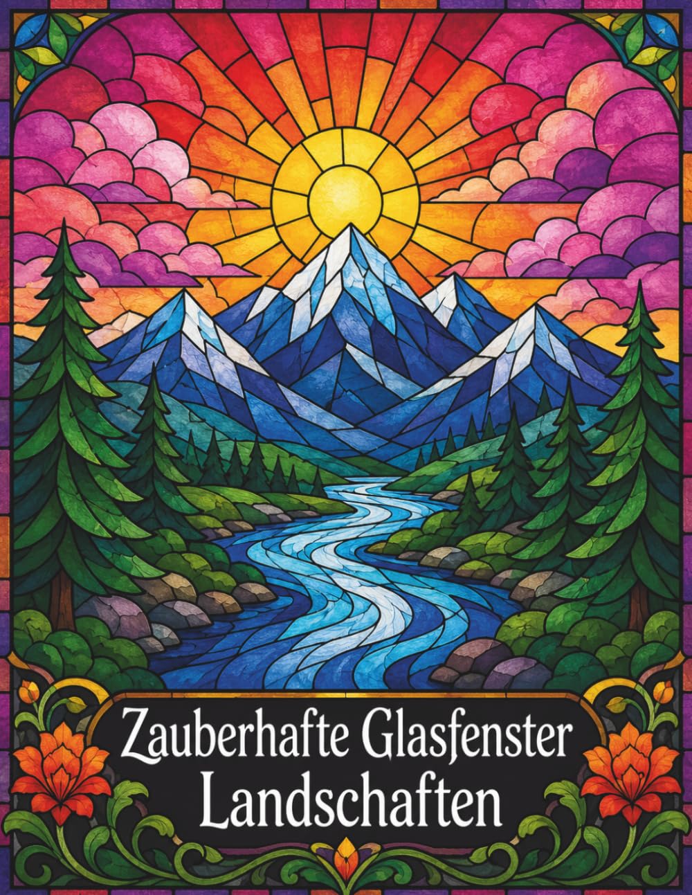 Zauberhafte Glasfenster Landschaften: Fantastische Naturwelten mit eleganten Glasfenster-Motiven zur kreativen Entspannung