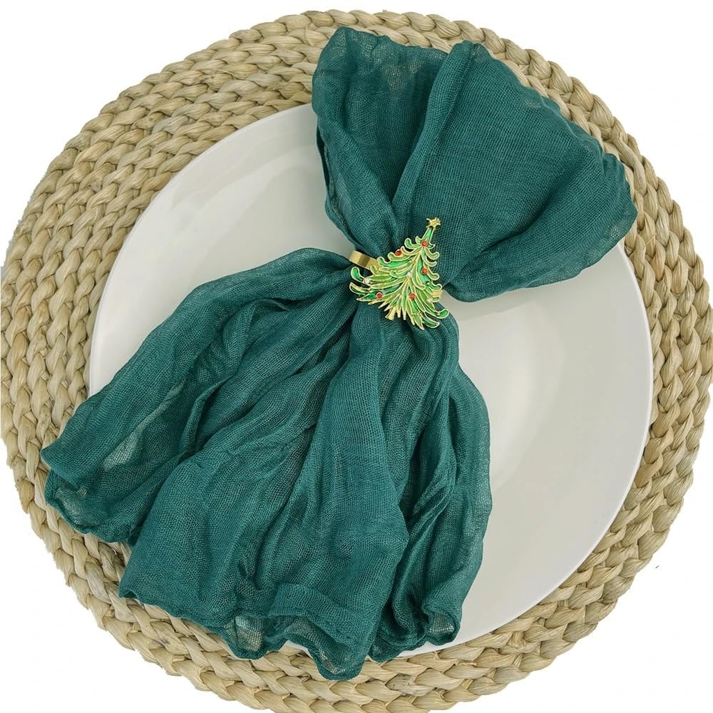 cloth napkins, 20PCSs,Gauze Napkins For Xmas New Year Decoration Dinner Birthday Home Party Wedding Table Decor(Blue)