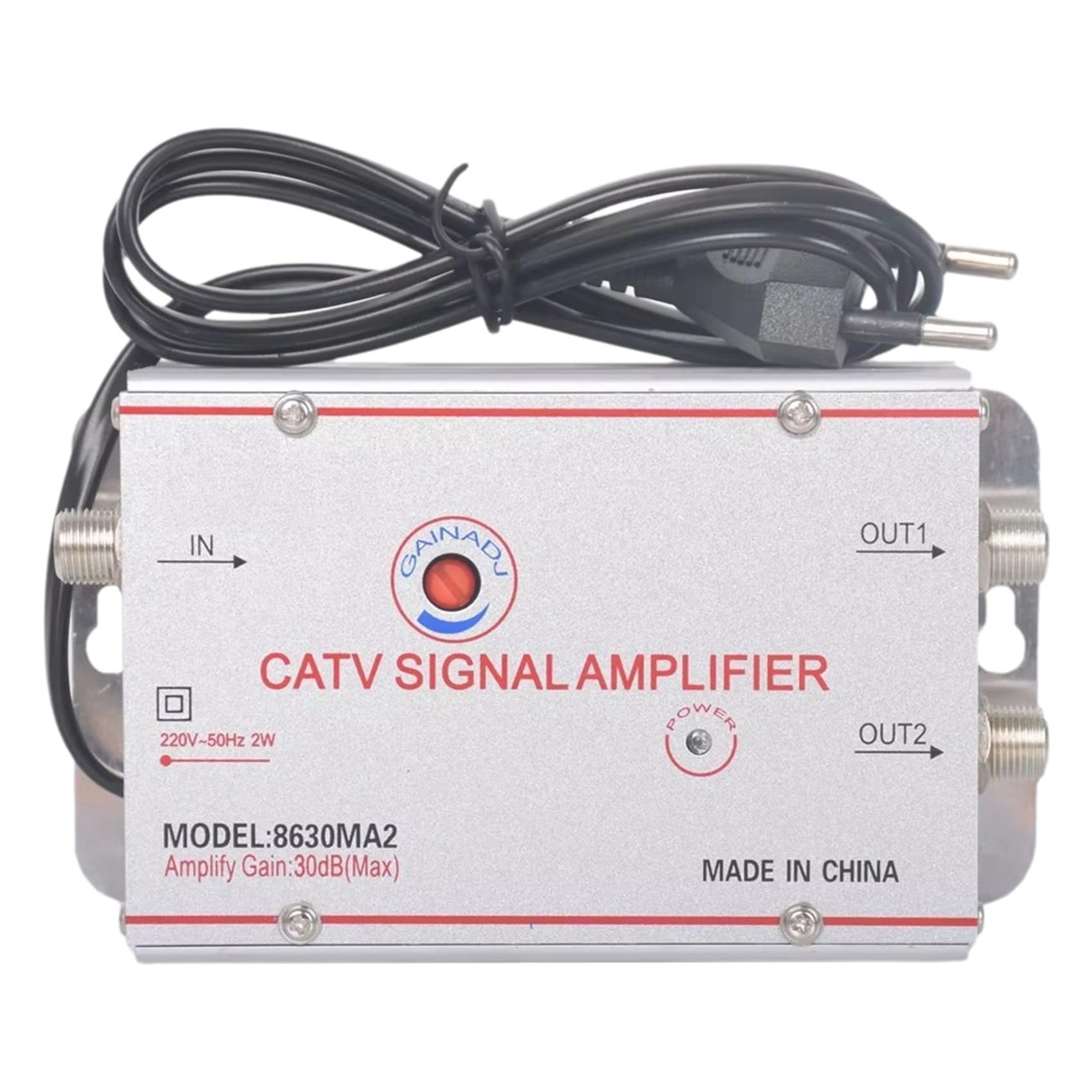 3X 8630MA2 30dB Amplificatore Splitter per TV Via Antenna TV Digitale Amplificatore di Segnale Apparecchiature TV Domestiche Spina UE da 45 MHz A 860 MHz