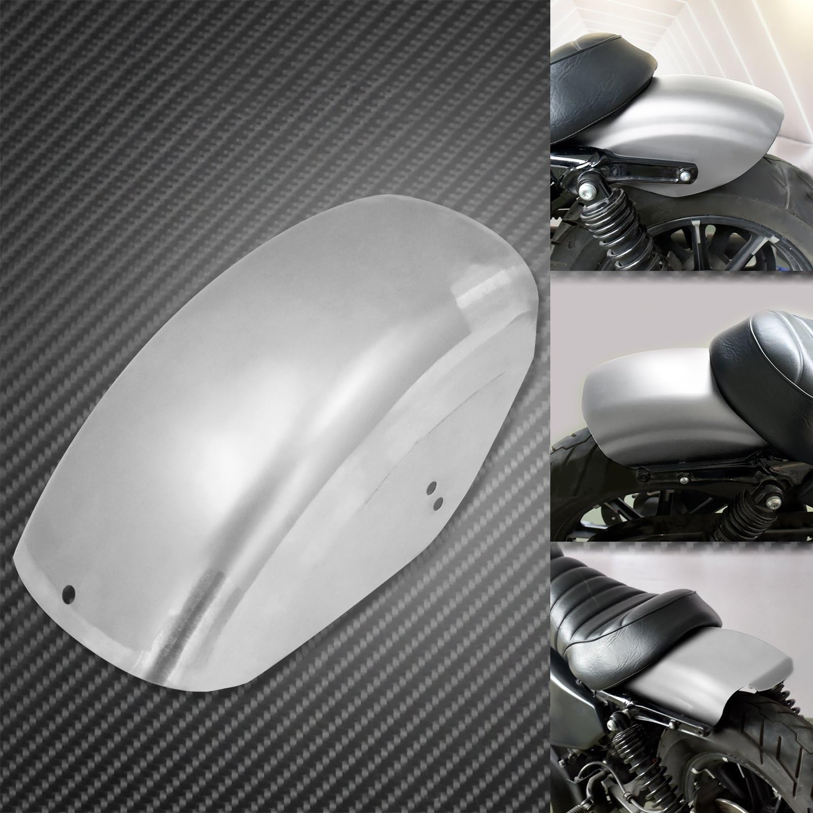 Ruota Moto Protezione Moto Gloss Nero Corto Piatto Parafango Posteriore Parafango Bobber Parafango Copertura per Harley per Sportster per XL883 per XL1200 Custom Paraspruzzi(Dimensione:Rear Fender)