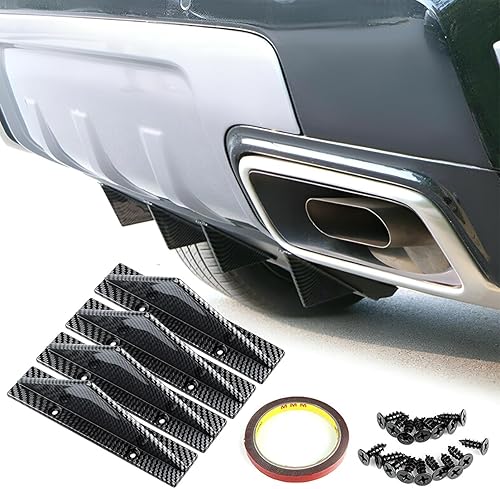 Miniatura 3 de 4 piezas de alerón de parachoques trasero inferior para coche, difusor de labio, accesorios anticolisión, protector de aleta de tiburón, divisor de
