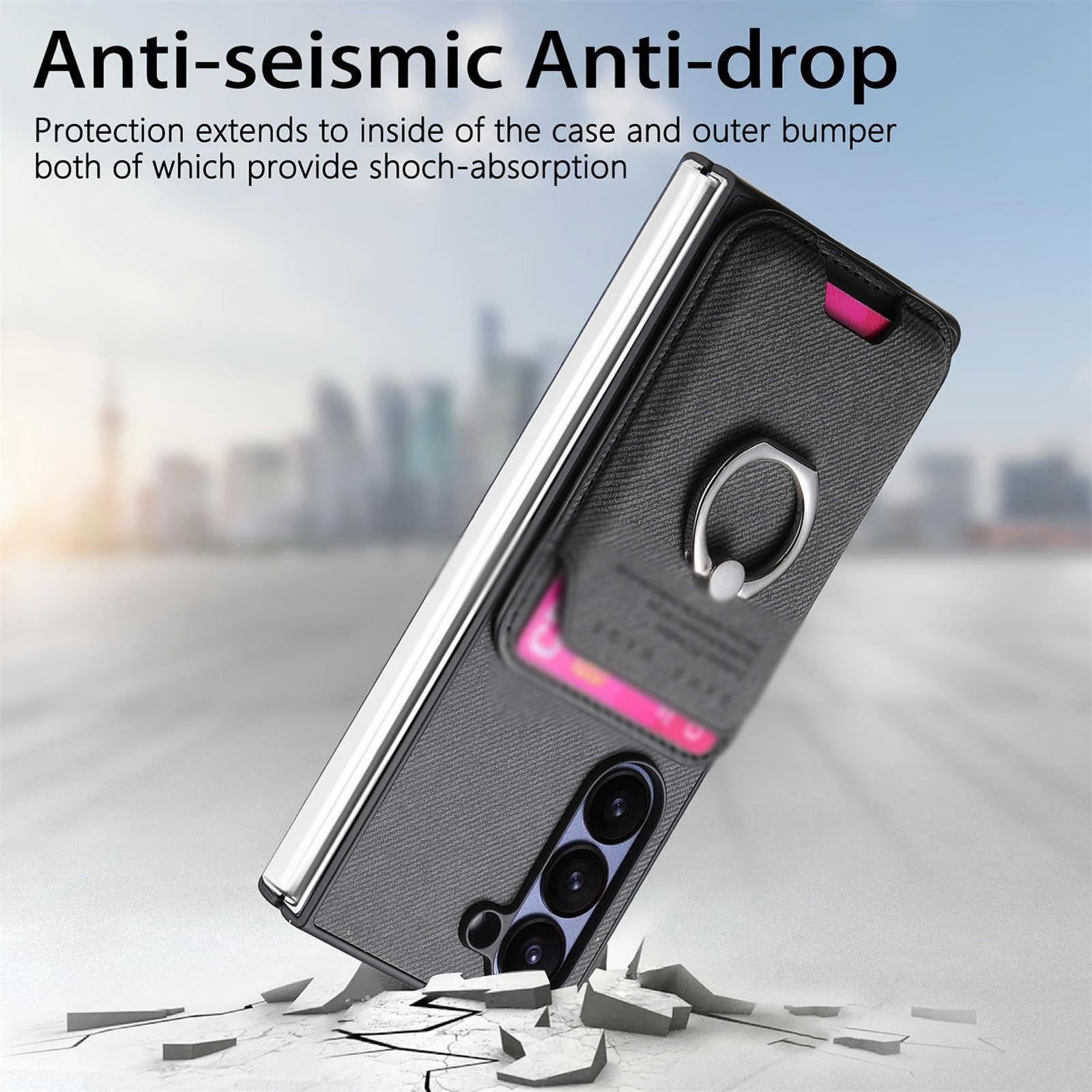 Custodia magnetica for Samsung Z Fold 8 Ultra anello metallo