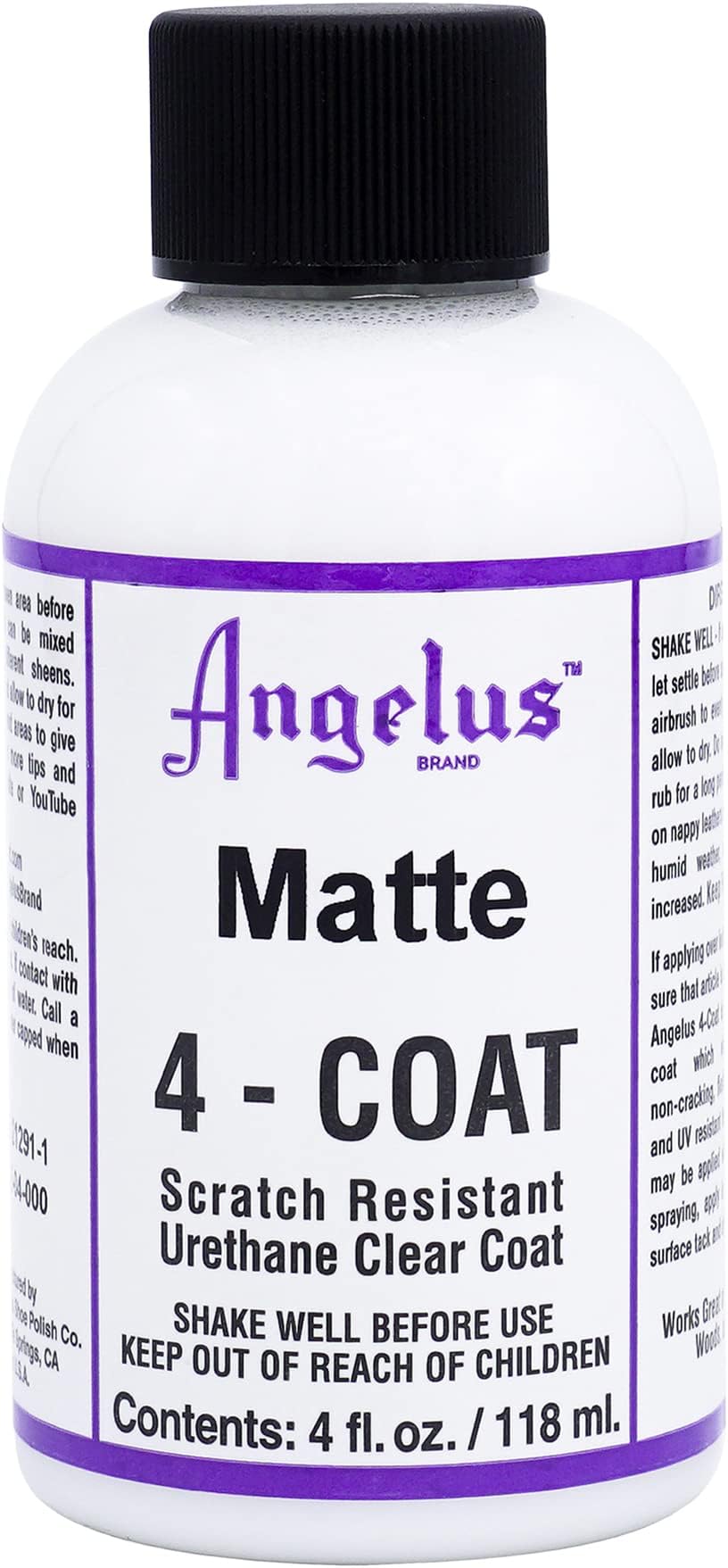 Matte 4-Coat Scratch-Resistant Leather Sealer – Durable, Flexible, Clear Coat Protection for Leather Shoes, Bags, Jackets & More - Matte Finish - 4 Fl Oz