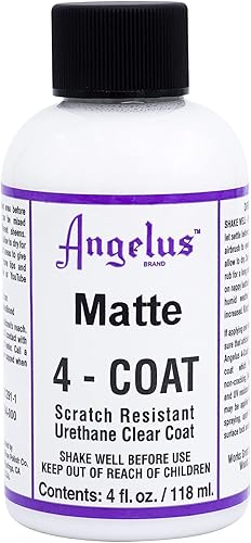 Angelus Sellador de cuero mate resistente a los arañazos de 4 capas, duradero, flexible, transparente, protección para zapatos de cuero, bolsos,