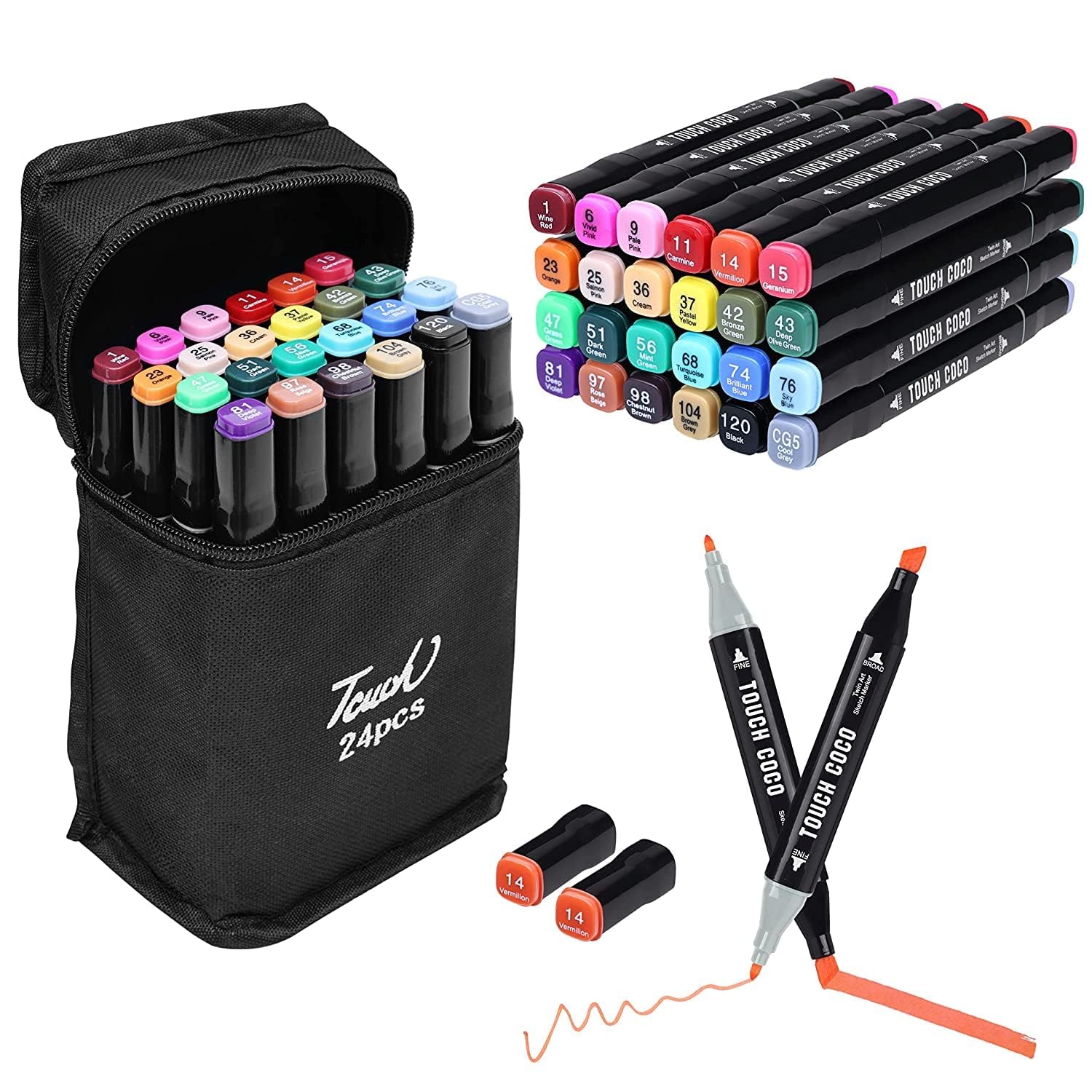 MECHBORN 48 Pc Dual Tip Art Markers Alcohol Markers Pen Set Colour Art Dual Tip Broad And Fine For Drawing Sketching Adult Colouring And Illustration (Art Marker 48 Pc), Black (B0CGHWHG52) Amazon Price History, Amazon Price Tracker