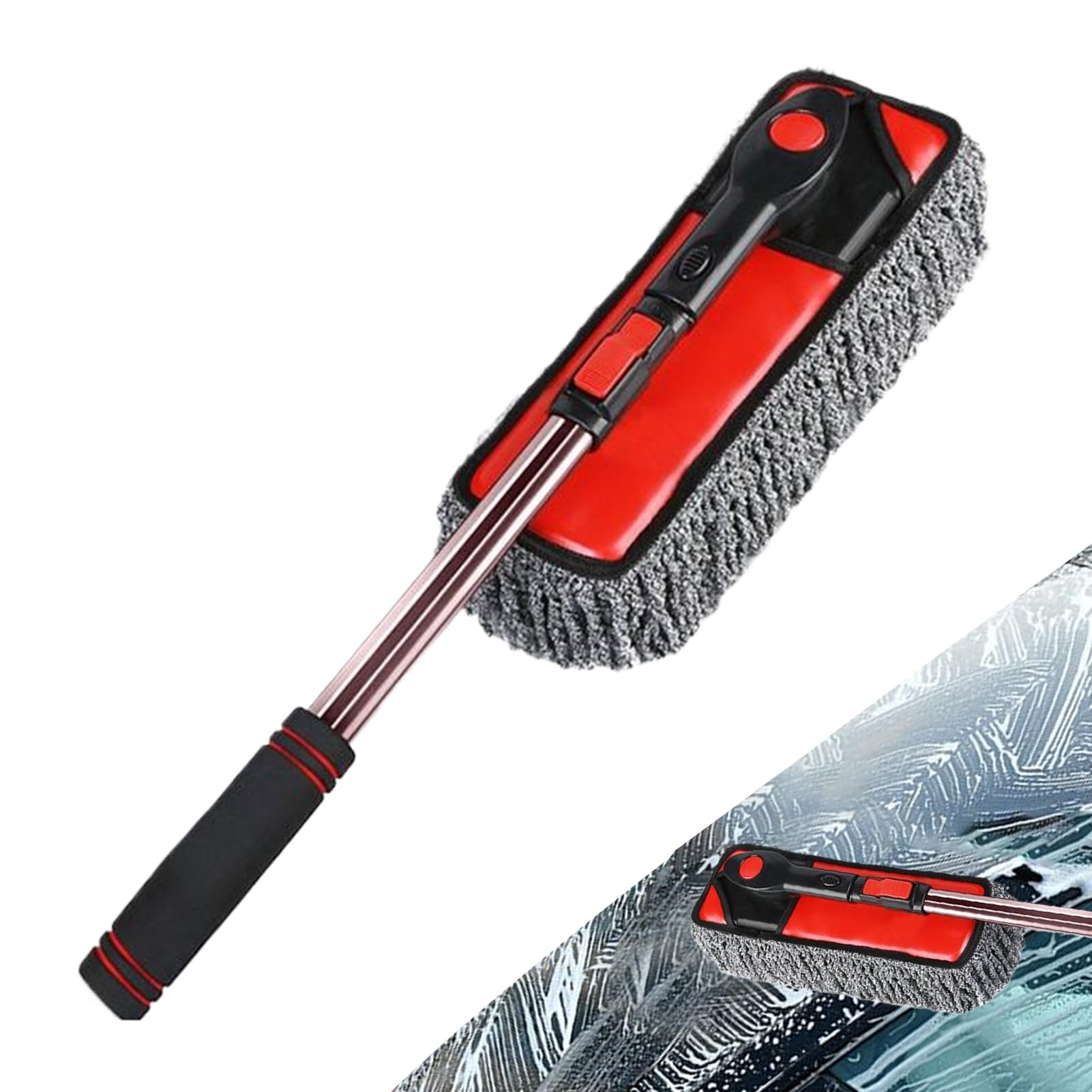 Brosse de lavage de voiture télescopique pour nettoyer le pare-brise le week-end