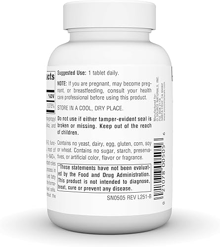 Miniatura 4 de Source Naturals Niacinamida B-3, 1500 mg Suplemento dietético - 50 Tabletas