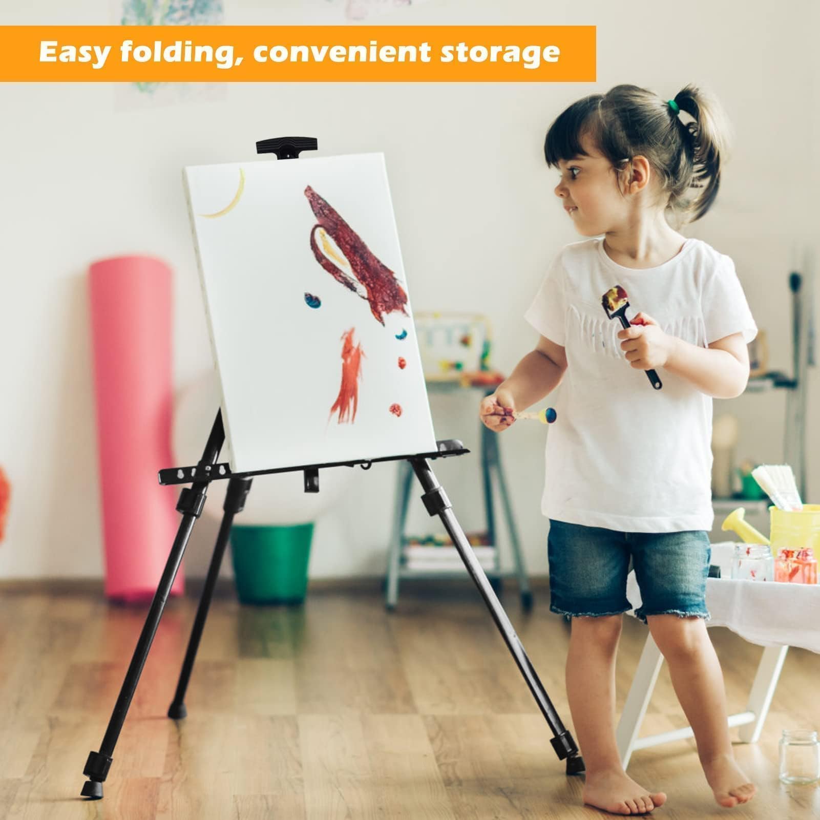 Snapklik.com : RRFTOK Easel Stand For Sign And Painting - Metal Tripod ...