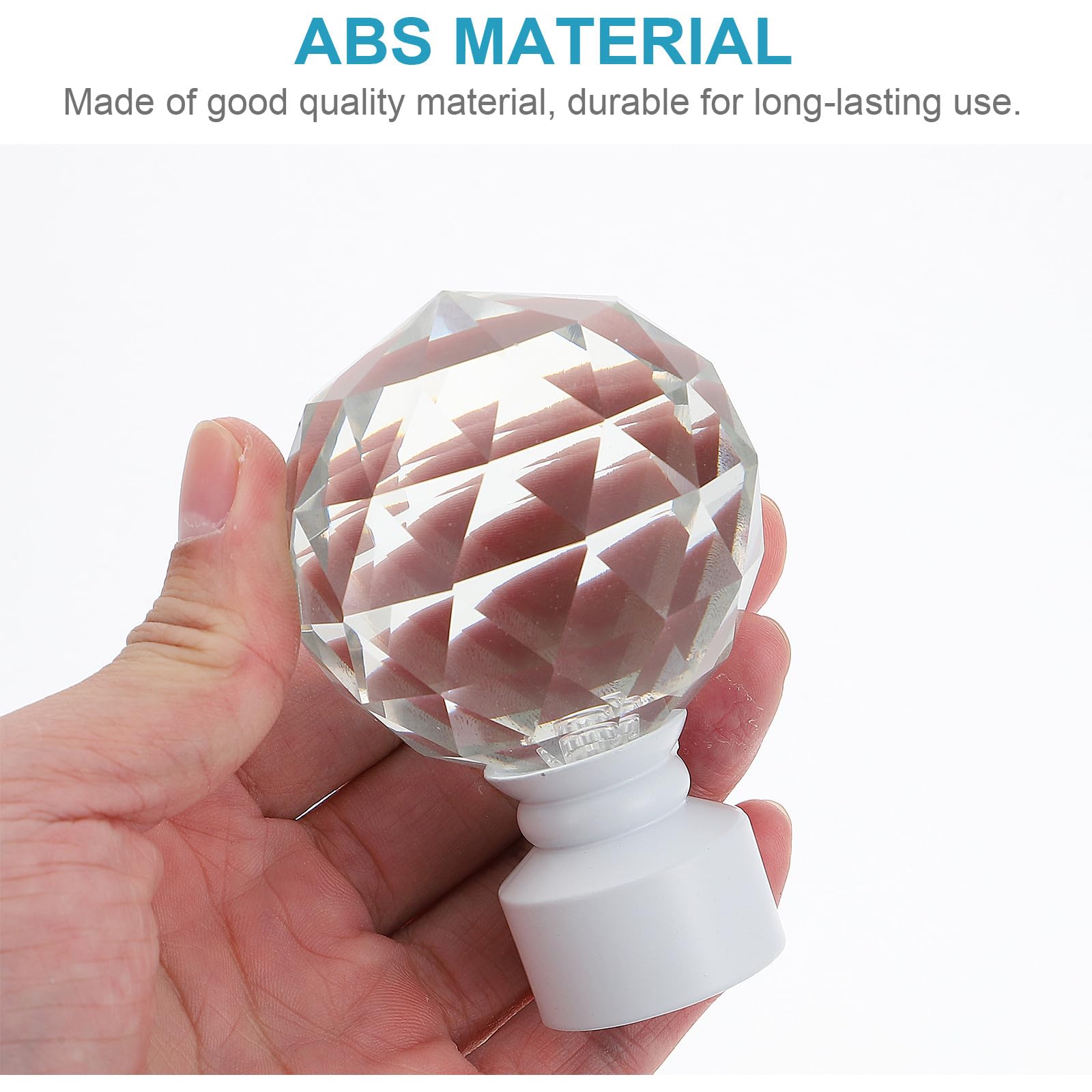 NUOBESTY Embout Décoratif pour Tringle à Rideaux en Cristal Fer 2 Pièces