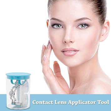 Contact Lenses Applicator,Contact Lens Remover Tool with Contact Lens Case, Sucker,Tweezer with Soft Tip,Contact Lens Wearing Aid Tool,Travel Set,Ideal for Assisting Eye Contacts Lenses