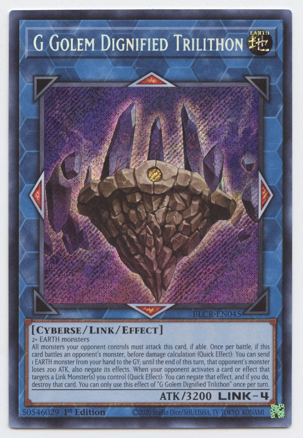 G Golem Dignified Trilithon - BLCR-EN045 - Secret Rare - 1st Edition