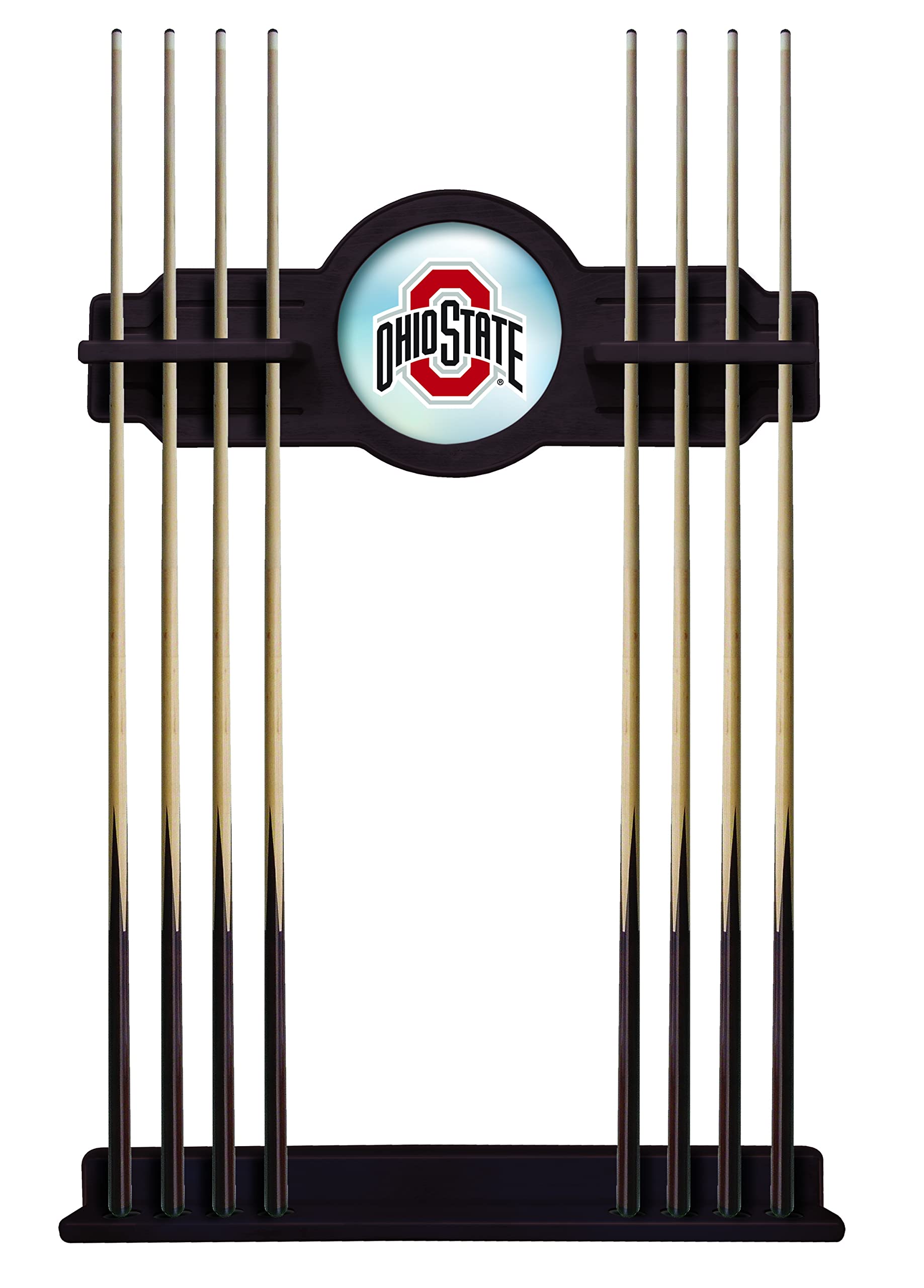 Ohio State Cue Rack in English Tudor Finish by Holland Bar Stool