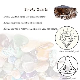 Smoky Quartz Raw Crystals, Large 1.25-2.0 Healing Crystals Natural Rough Stones Crystal for Tumbling, Cabbing, Fountain Rocks, Decoration, Polishing, Wire Wrapping, Wicca & Reiki