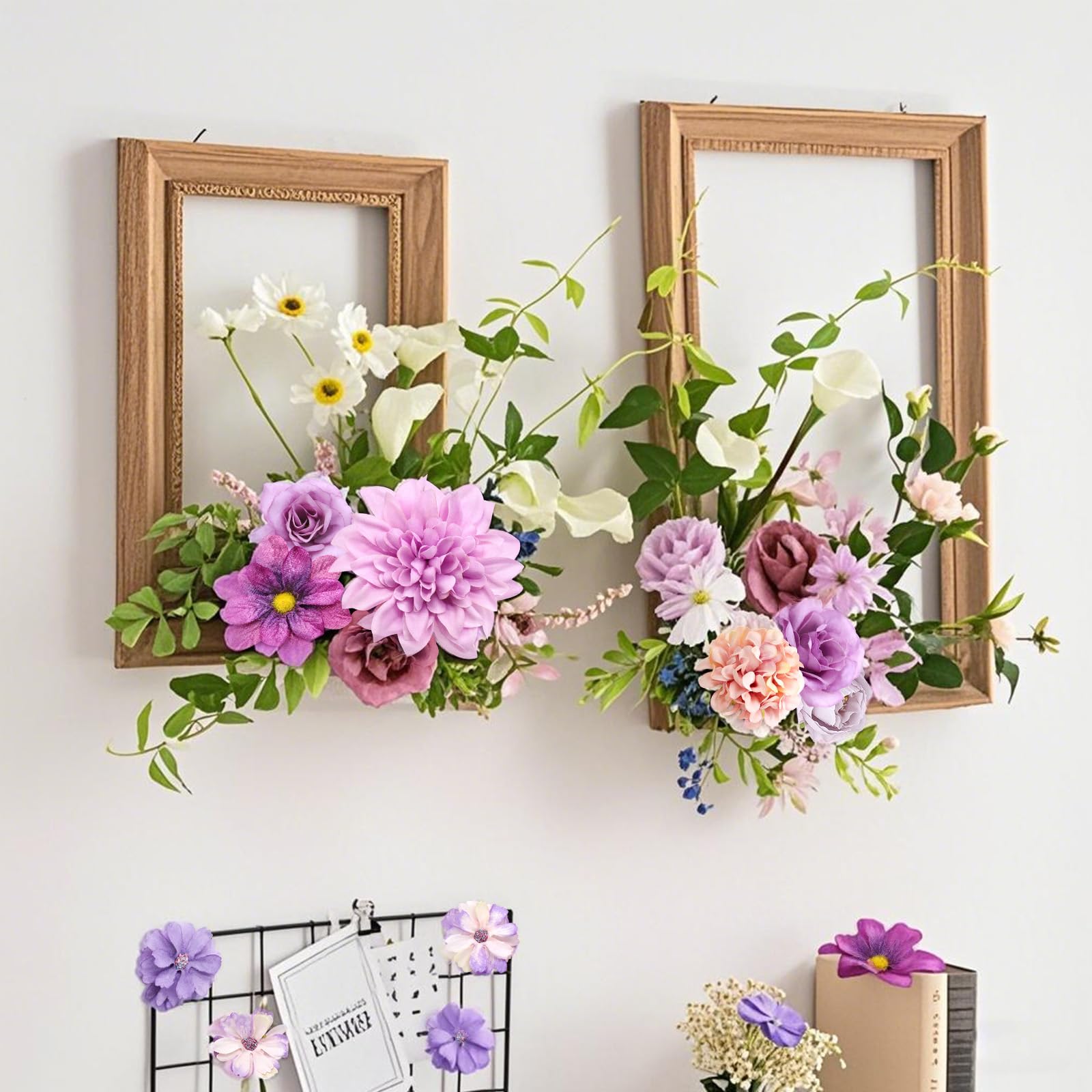 50 Fiori Finti Colorati - Decorazioni Per Matrimoni, Feste, Casa, DIY Con Stelo Cavo - Foto 4