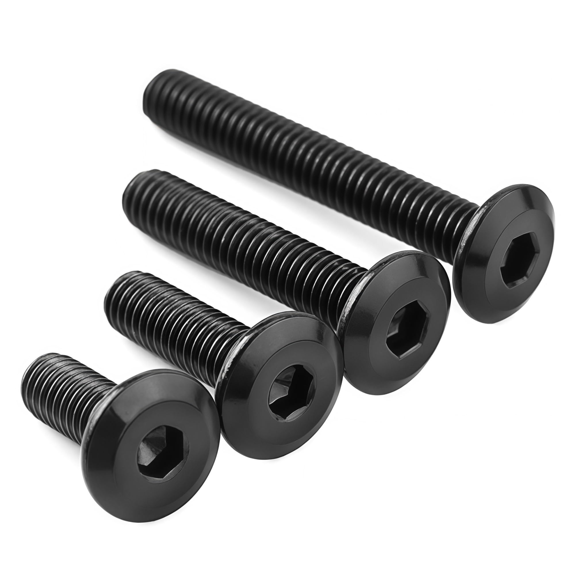 Pernos de cabeza plana con acabado negro acero inoxidable 304, tornillos fijación for muebles, ensamblaje equipos mecánicos madera for gabinetes A013