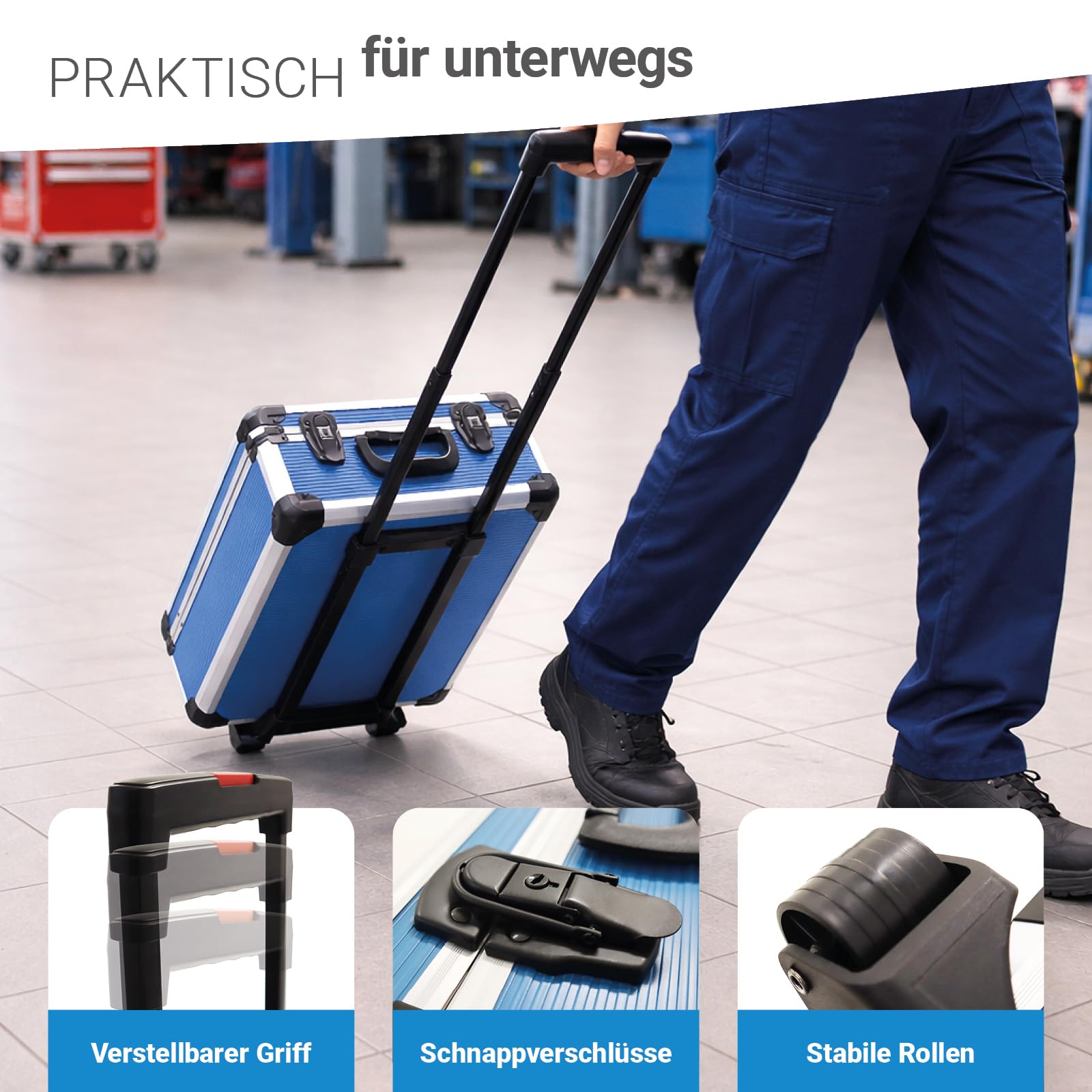 BITUXX Werkzeugkoffer 1200 teilig Werkzeug Knarrenkasten Werkzeugkiste Werkzeugtrolley Nusskasten Ratschenkasten Ratsche Nüsse Steckschlüssel Ratschen mit Ratschenringschlüssel