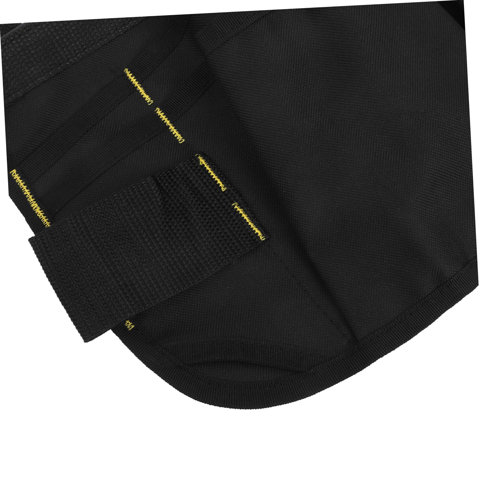 Grembiule da Carpentiere a Mezza Lunghezza in Canvas Nero con Tasche