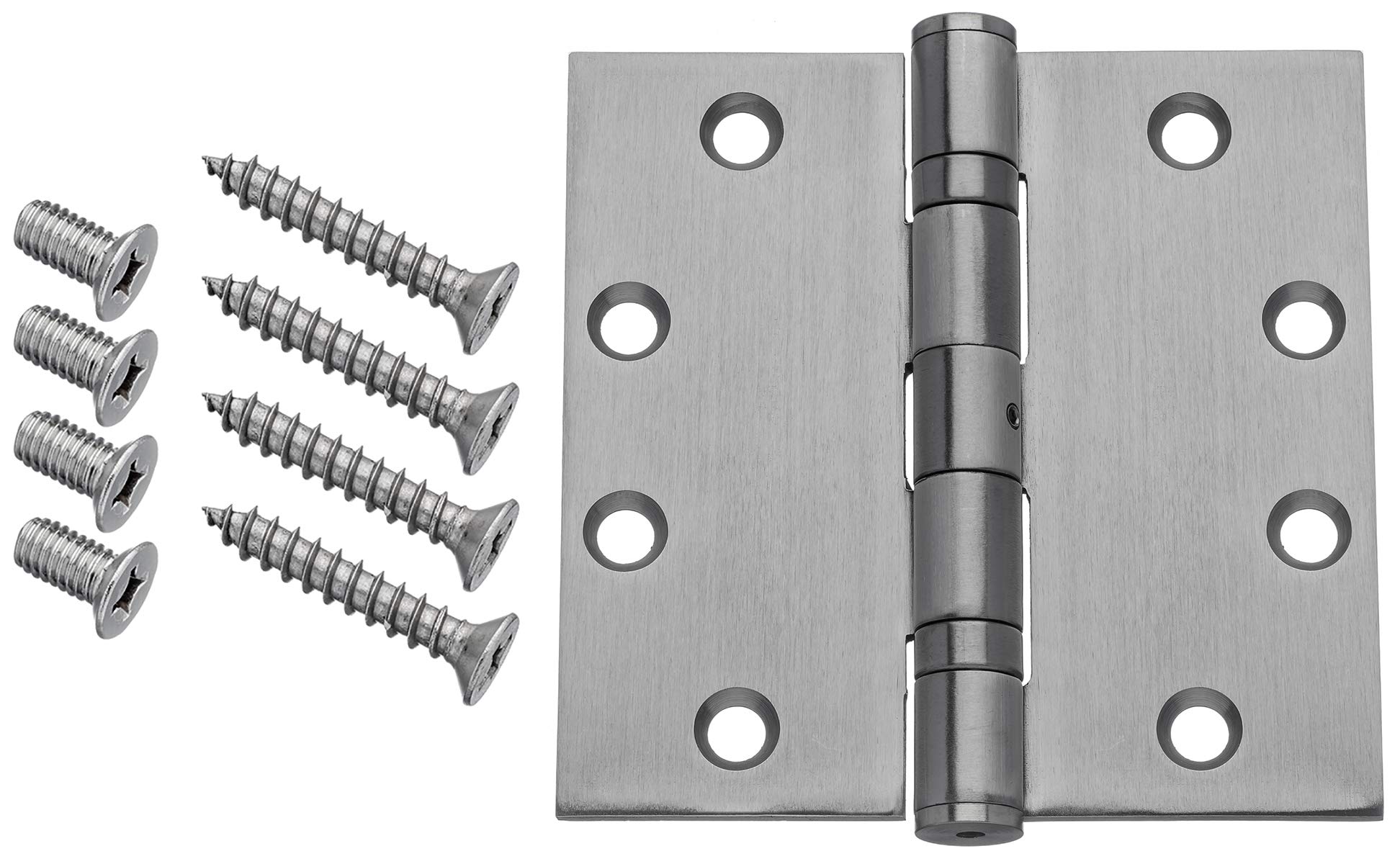 Dynasty Hardware Commercial Grade Ball Bearing Door Hinge 4-1/2 x 4-1/2 Full Mortise Stainless Steel - Image 2