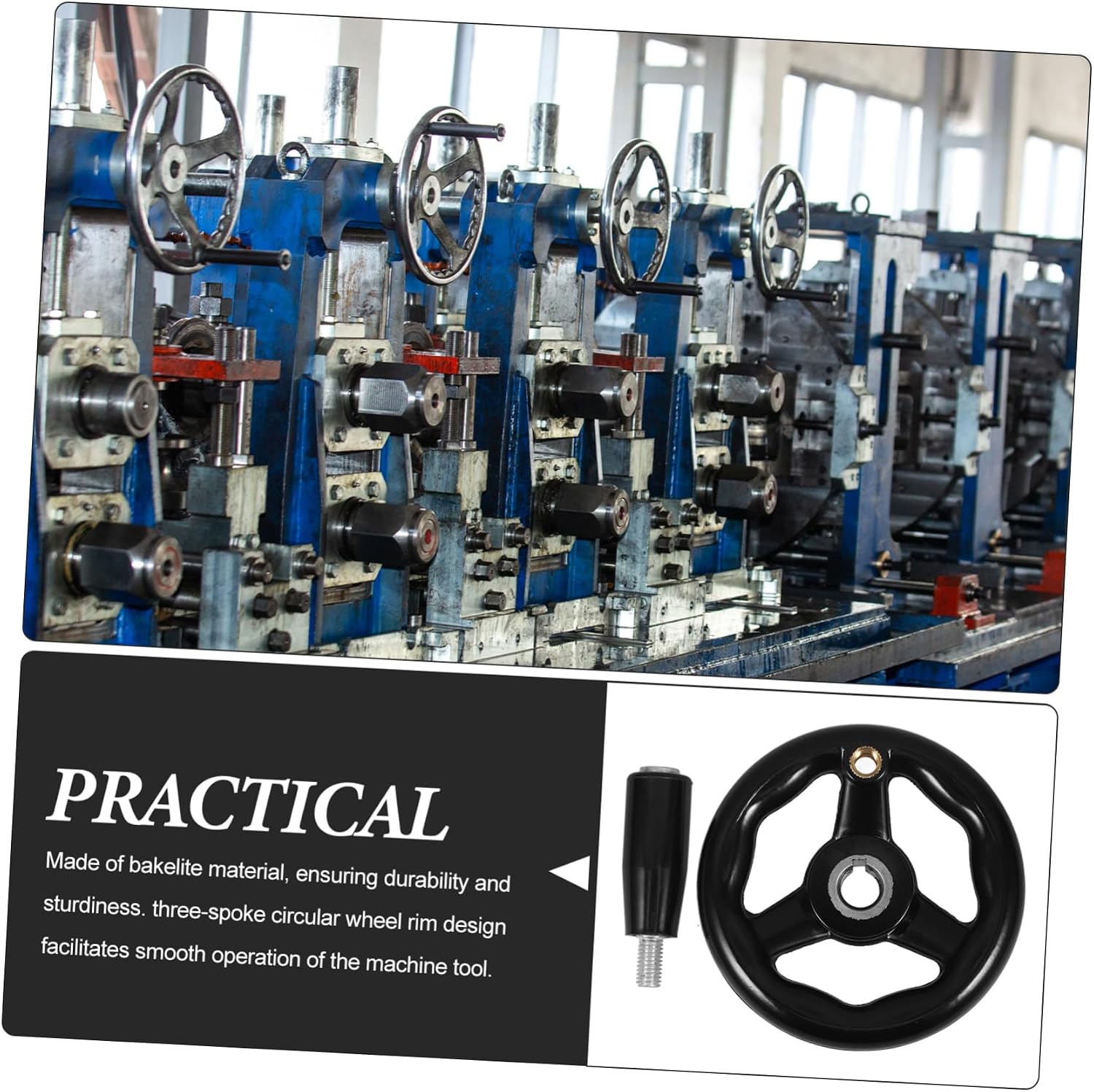 2pcs Lathe Accessory Hand Wheel Construction Design Easy Install for Professionals