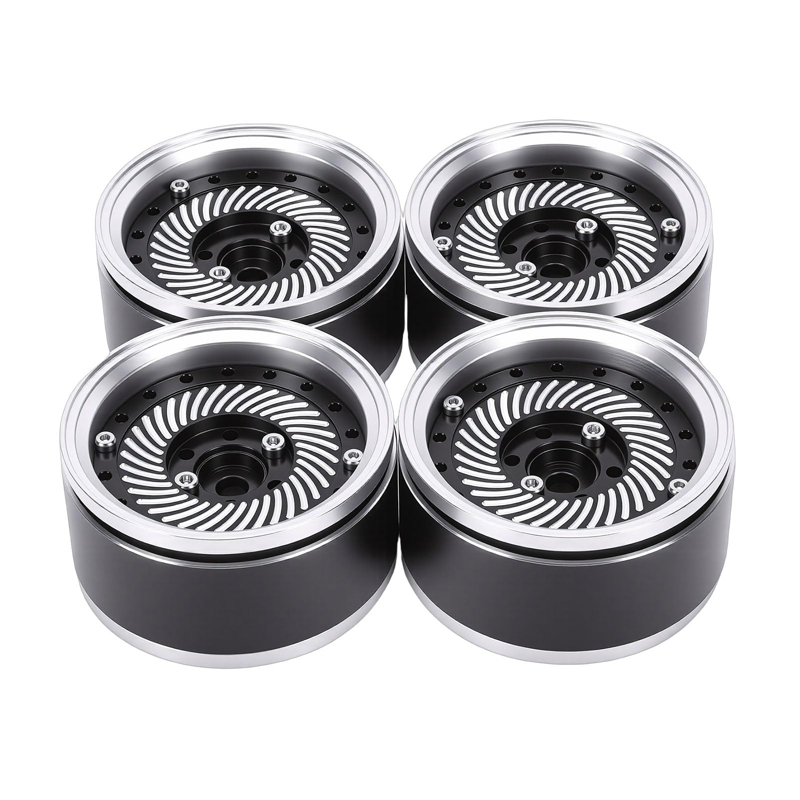 Cerchioni per Auto RC da 1,9 Pollici Set di 4 Cerchi in Lega di Alluminio Anodizzato Leggero con Forte Resistenza Agli Urti per Auto Cingolate 1/10