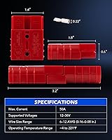 Vista 2 de Orion Motor Tech arnés con cable de conexión / desconexión rápida calibre 6-8 para cabestrante de remolque CC de 12-36V, 50A