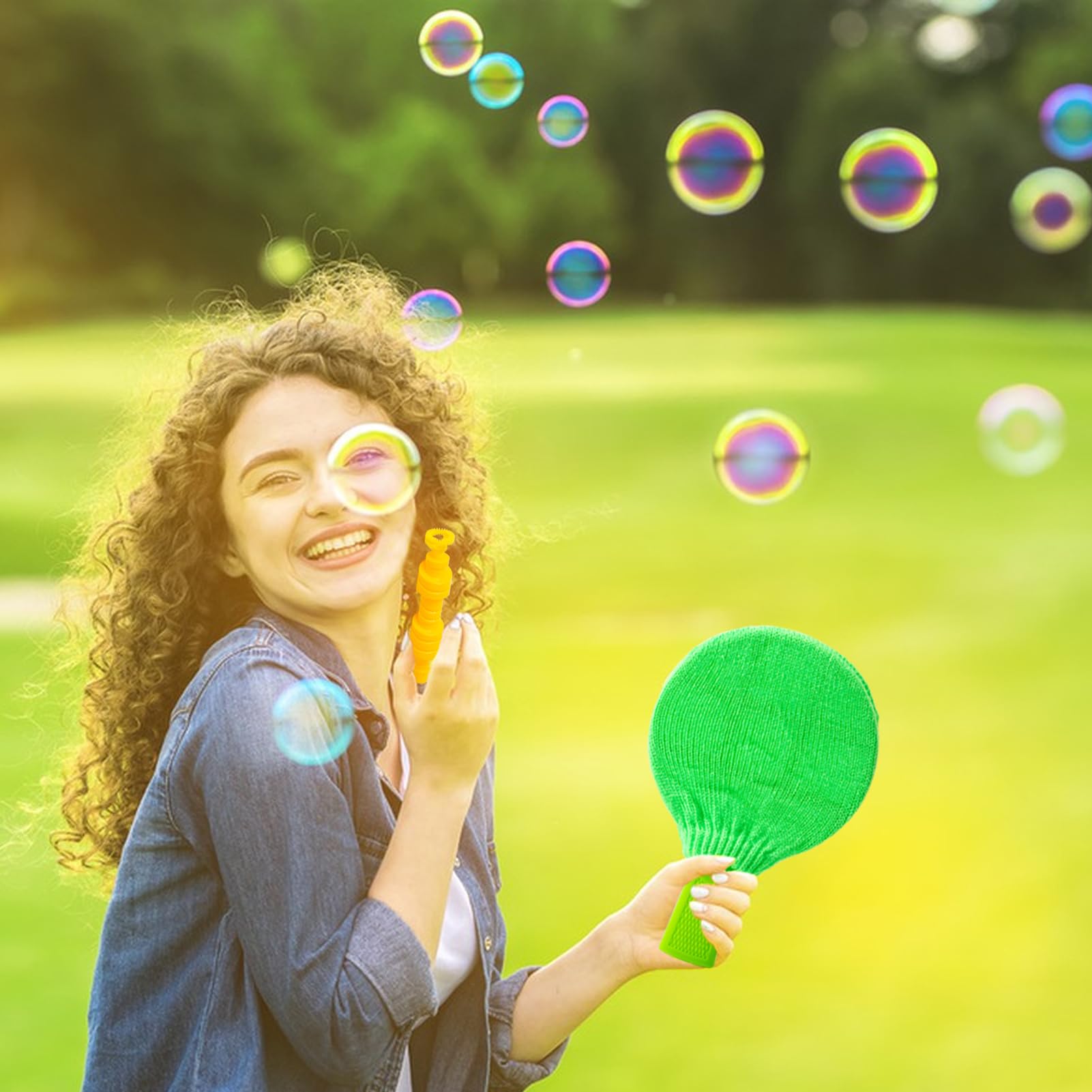 de Burbujas Que rebota | Interactivo impoppable para la coordinación -Mano - Productos de soplado de Burbujas para Parques, guarderías, guarderías, hogares y Parques