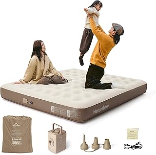 Naturehike エアーベッド 内蔵電動ポンプ キャンプ/防災/来客用 1/2/3 人用 蜂の巣構造 厚手 25cm 450kg 耐荷重 快適睡眠 簡易操作 Type-C 充電 コンパクト 収納袋付き