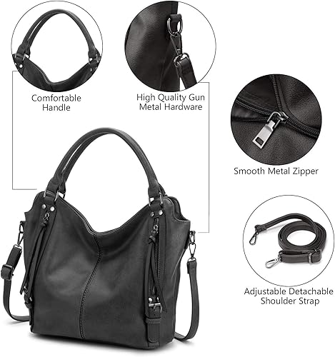 Miniatura 3 de Tote Bag for Women PU Leather Shoulder Bags Fashion Hobo Bags Large Purse and Handbags with Adjustable Shoulder Strap
