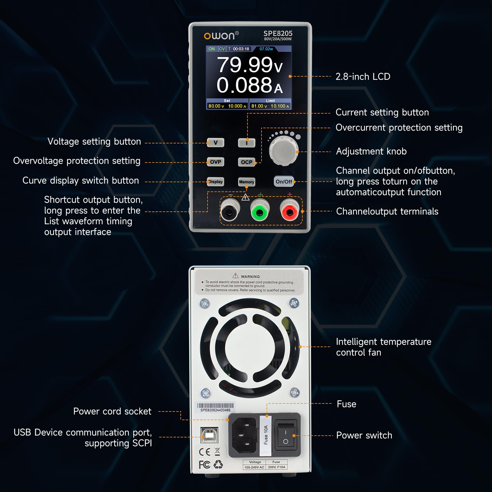 Velleman LABPS3005DN Laboratoriumvoeding 0-30VDC & 0-5A