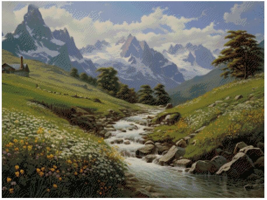 Kit broderie point de croix Snow is Melting, le cadeau idéal pour passionnés