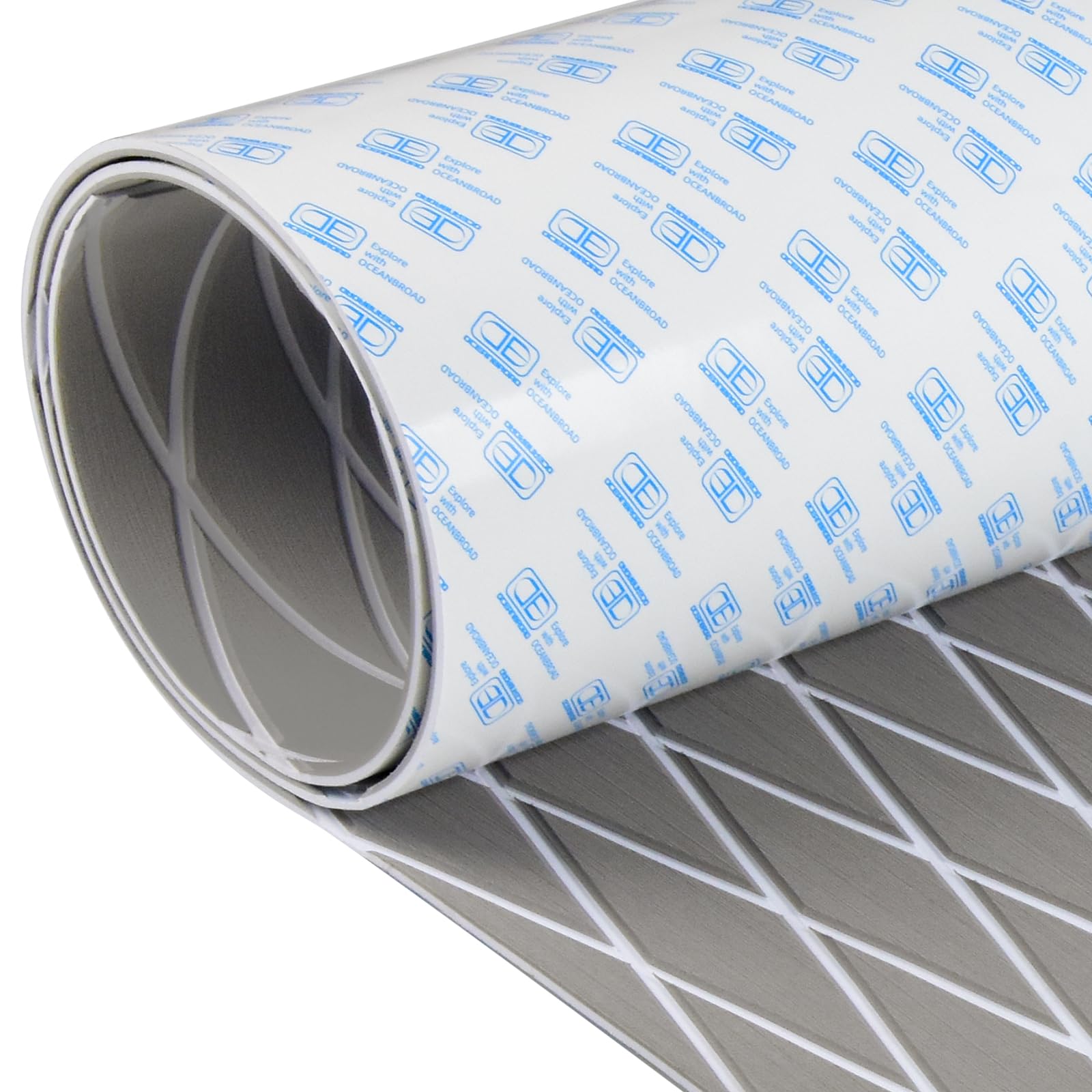 OCEANBROAD Self-Adhesive CNC Cut Diamond Pattern Boat Flooring EVA Foam Marine Boat Decking Sheet Non-Slip Mat for Boats Yacht Helm Pad RV Floor