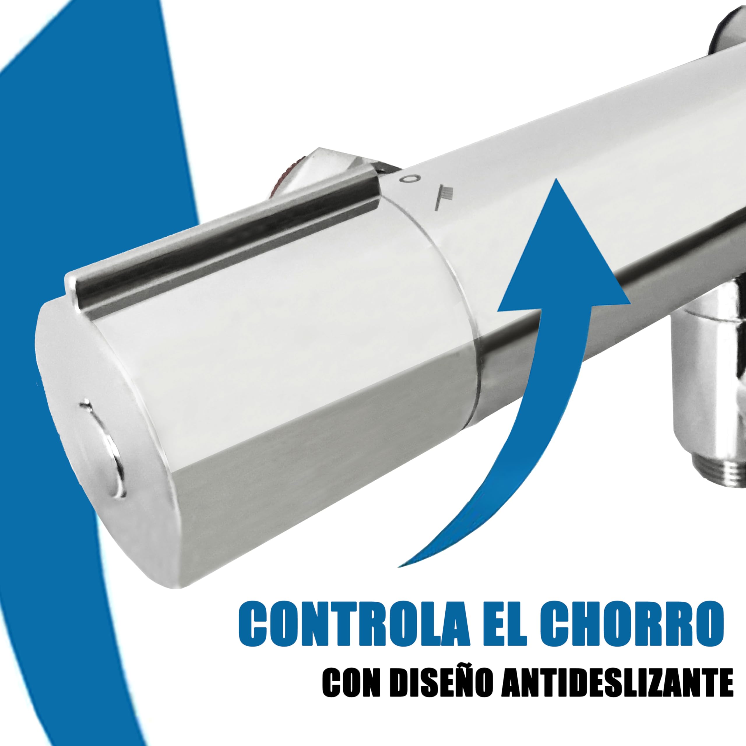 Aica Sanitarios Mezclador Termostático con Grifo Cromado Plata, Termostato de Ducha para Bañera y Baño