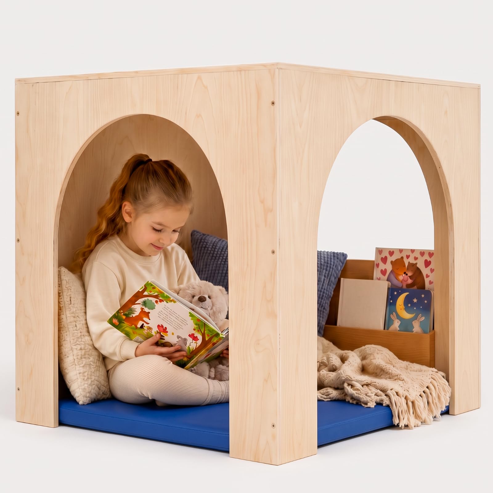 Sasylvia 30 '' Reading Cube Cozy Corner with Rest Mat for Classroom, Arch