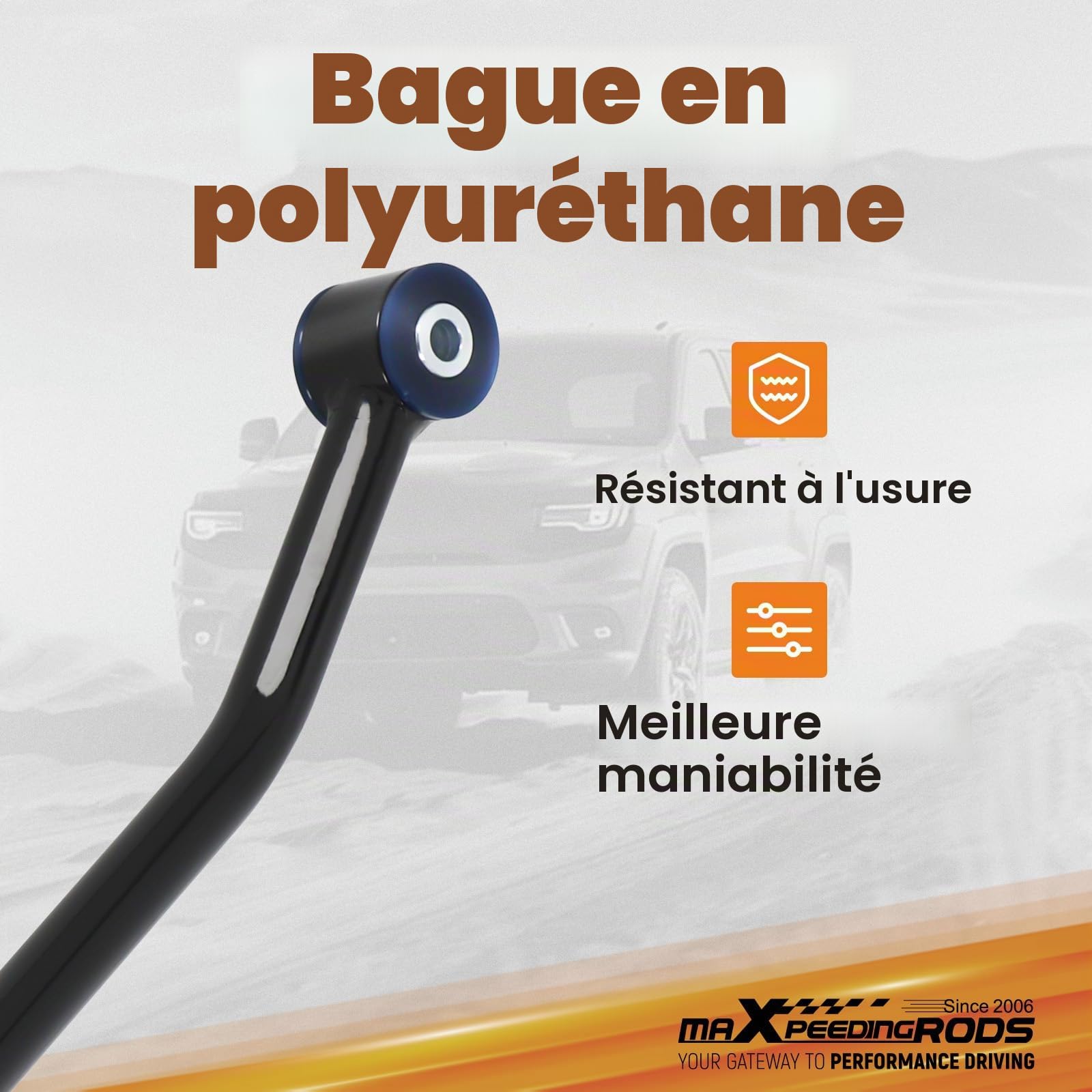 maXpeedingrods Bras de Direction avant Réglable pour Jeep Cherokee XJ 1984‑2001 | Ne Convient Pas Aux VéHicules à Conduite à Droite (Rhd), Acier, Surface RevêTue De Poudre