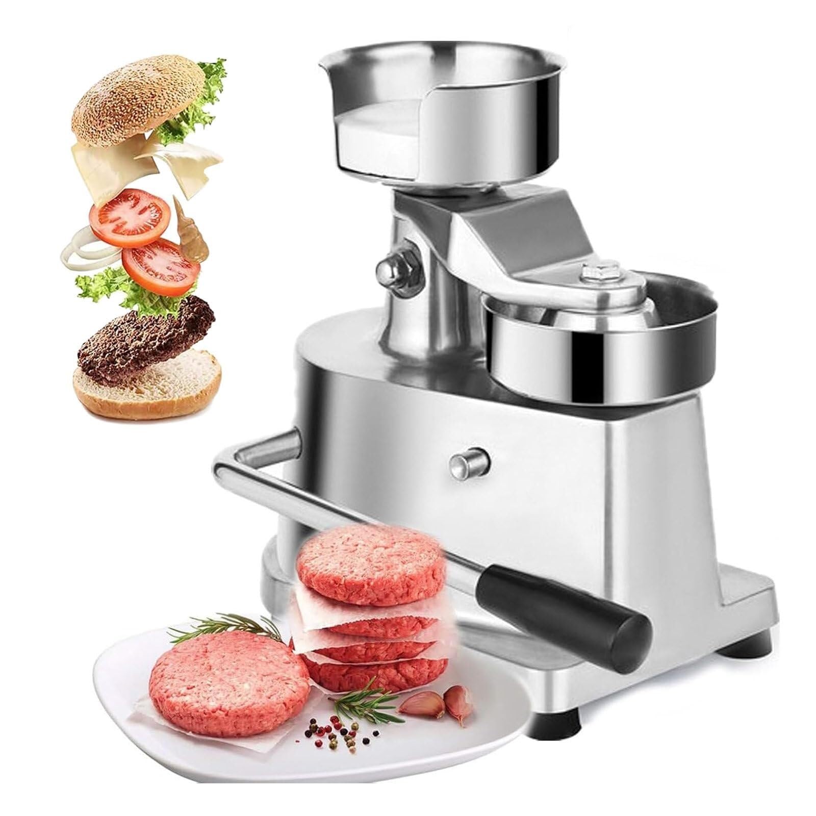 DFEDHF Commercial Burger Patty Maker, Manual Burger Press Machine, 100mm/4inch, 130mm/5inch, 150mm/6inch, Grill Burger Press Tool, 5 Inch