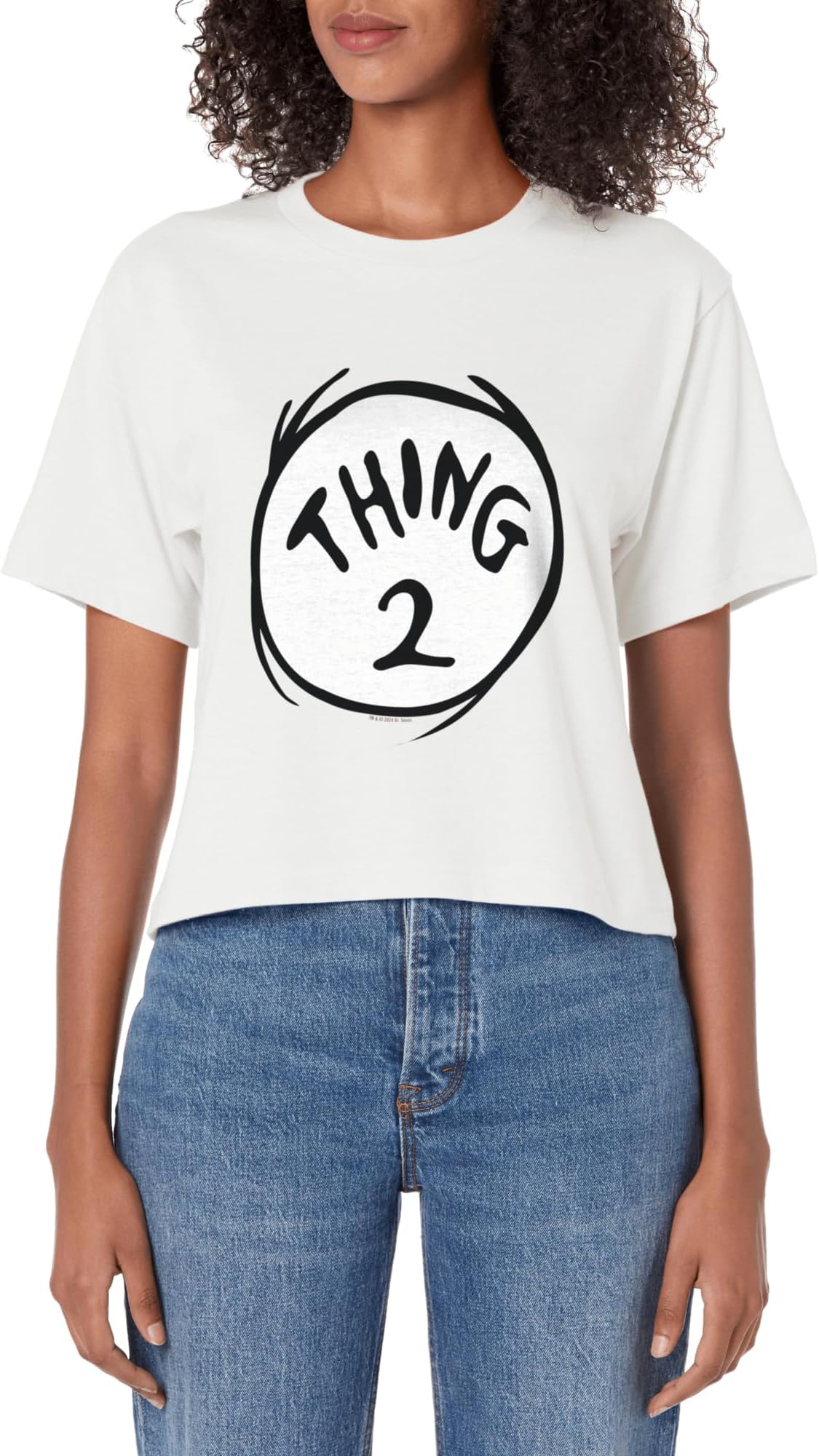 - Thing 2 Emblem Women's Crop Top