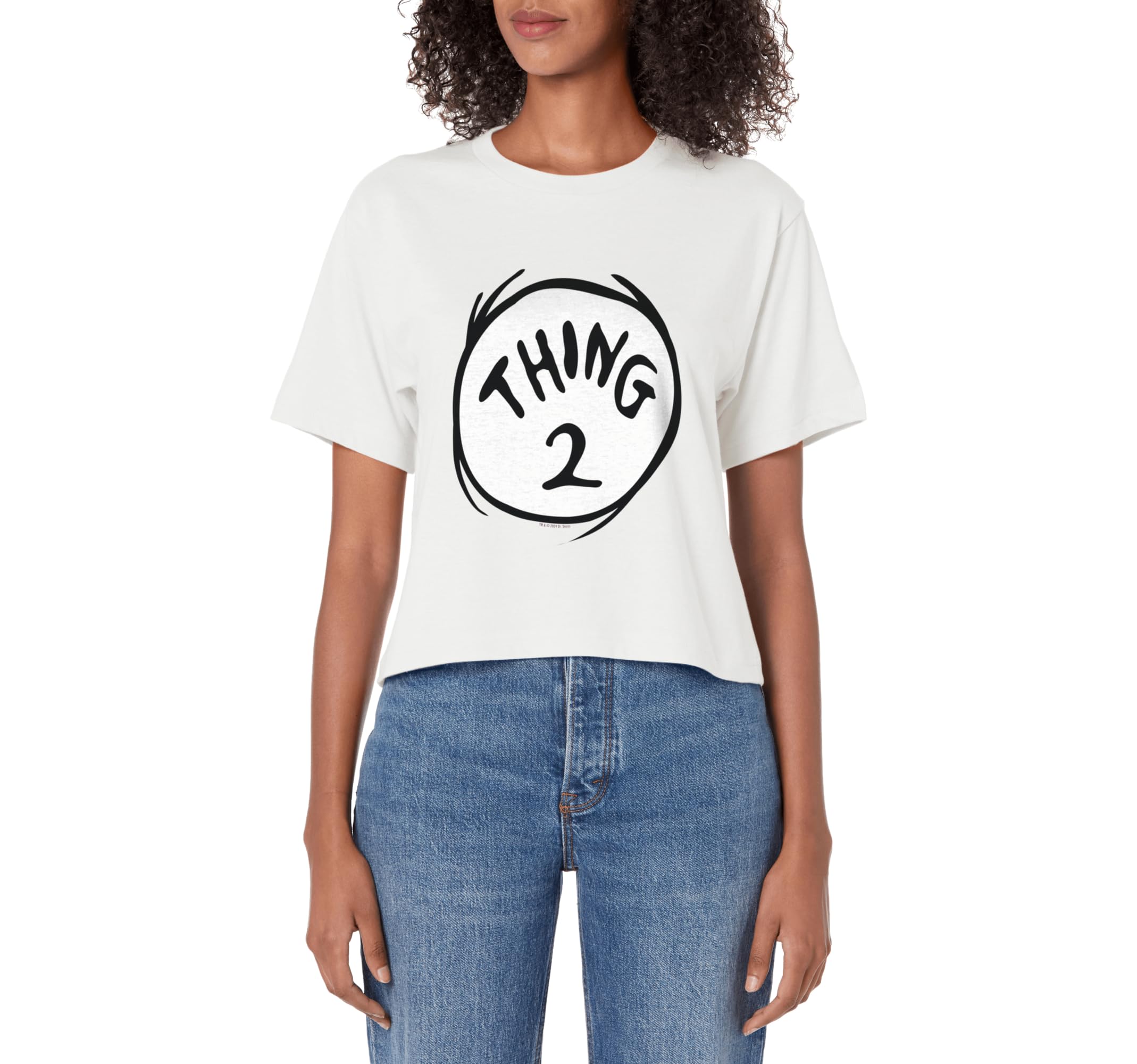 - Thing 2 Emblem Women's Crop Top