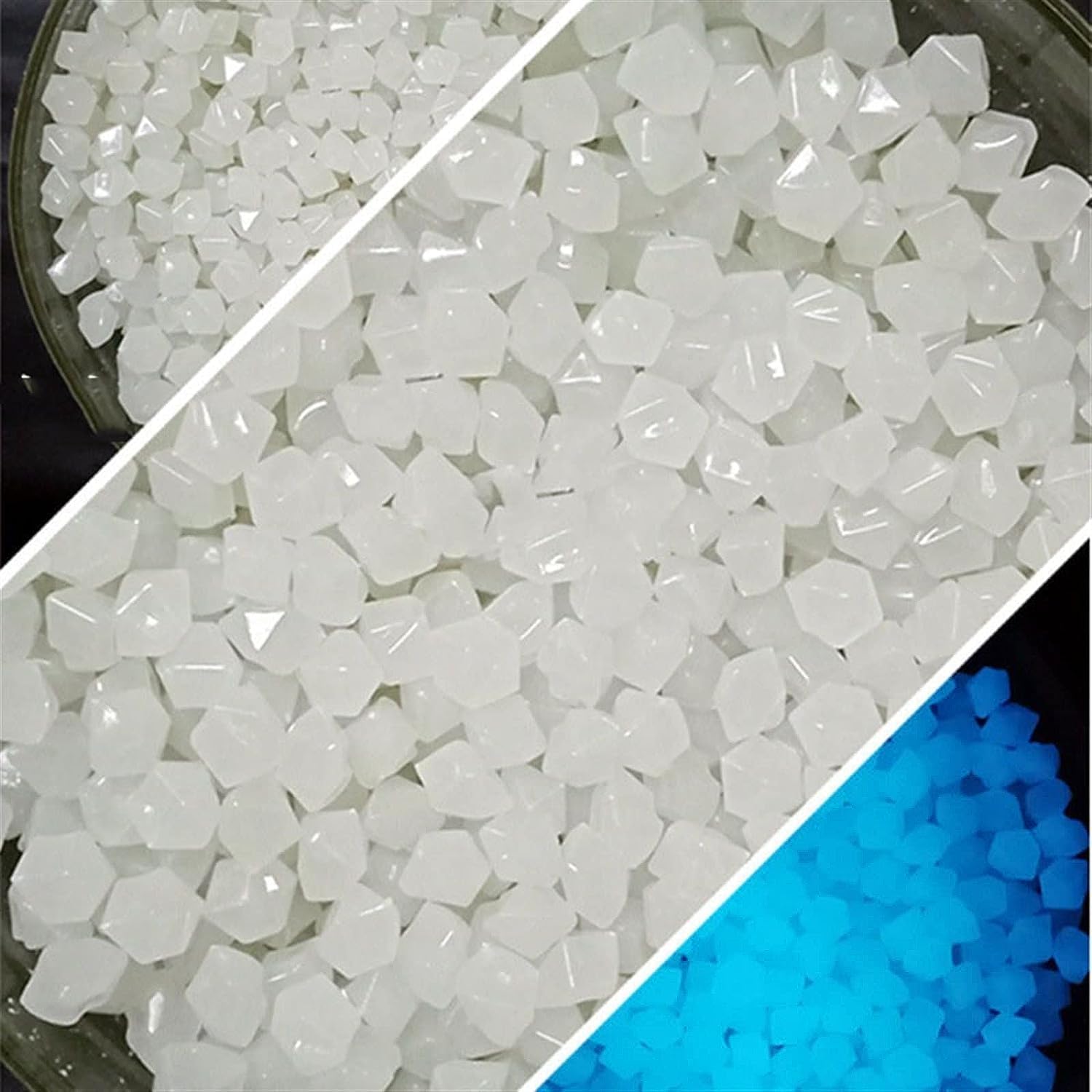 Ciottoli luminosi for acquario, Ciottoli da giardino, 1200 pezzi Pietre di ciottoli luminosi Rocce luminose Decorazioni for interni ed esterni Pietra luminosa, Pietre solari Giardino esterno Passerell