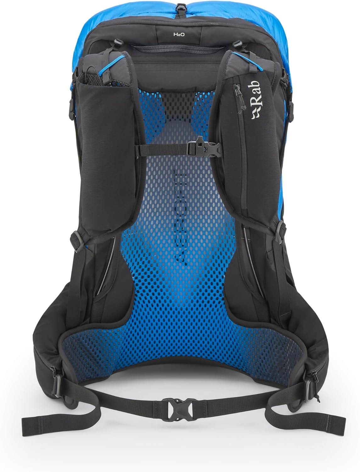 Rab Men's Syclon XP Backpack - Lightweight Waterproof Backpack for Hiking, Trekking, & Backpacking - Black/Maya Blue - 40-Liter (Back Length - Medium)