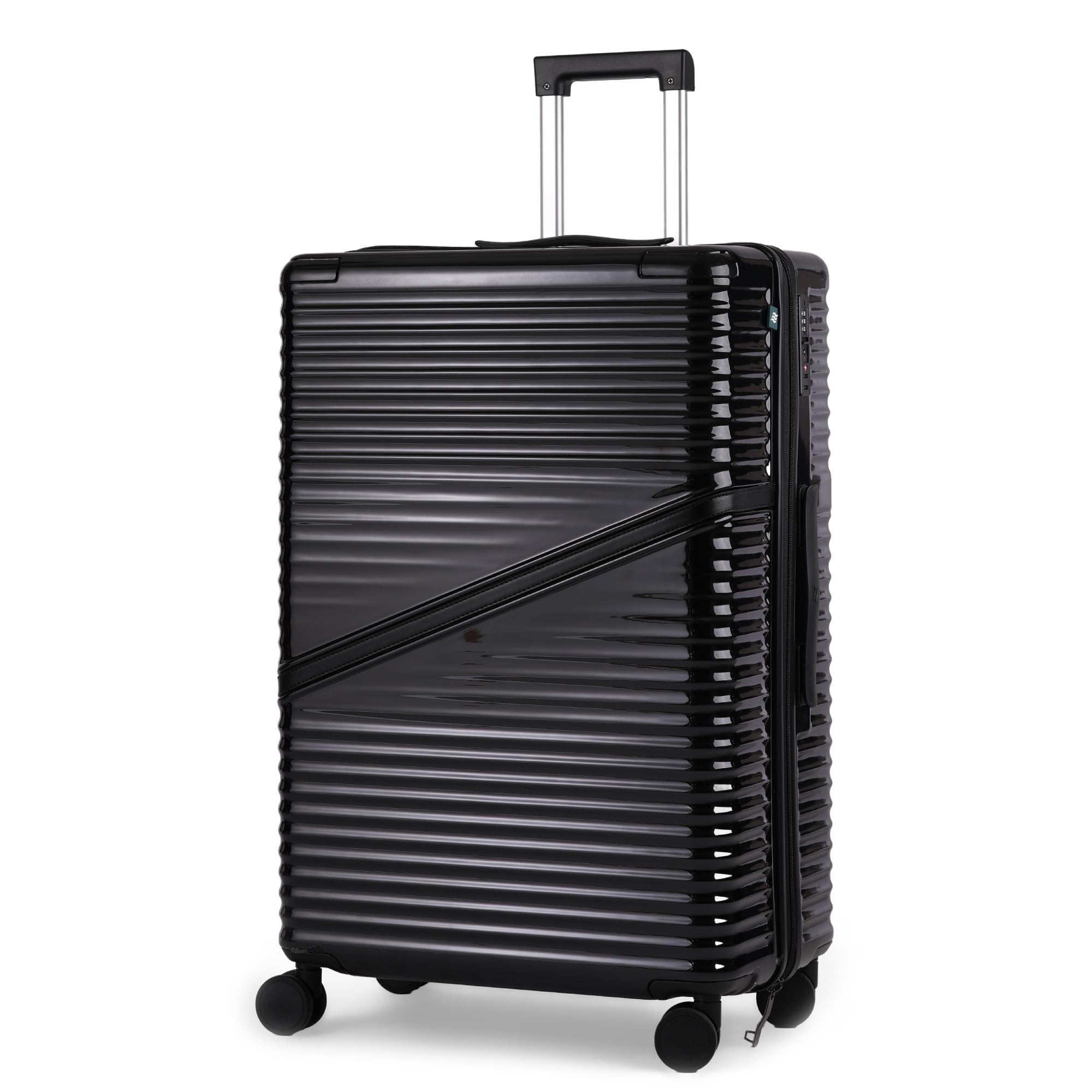 Assembly 28-Inch Trolley Bag Large Size Check-in Luggage with Super-Silent 8 Wheels & TSA Lock, Expandable Polycarbonate Hard Shell Suitcase for Long Trips, Black-image-46