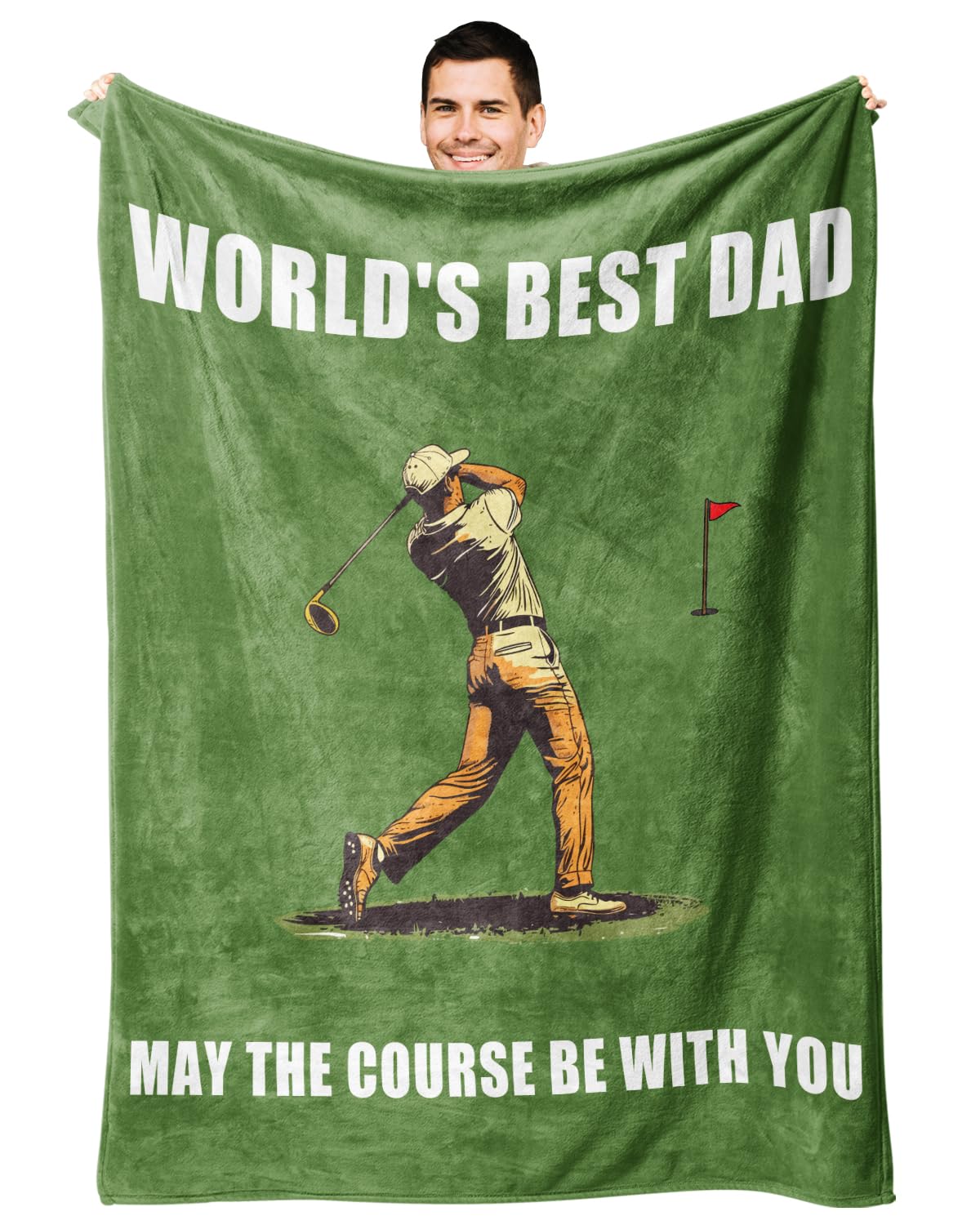 PRSTENLY Dad Gifts, Dad Birthday Gifts Blanket, Gift for Daddy from Daughter Son on Father's Day, Valentines, Christmas, Anniversary, Soft Flannel Throw Blanket 50"x60" — image 1
