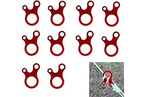 Pack of 10 Aluminum Guyline Wind Rope Buckle Cord Adjuster