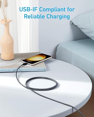 Miniatura 4 de Anker Cable USB C a USB C, cable de carga rápida tipo C (6 pies, 2 unidades) para iPhone 1716 Series, iPad Air 4, MacBook Pro 2022 y más (USB 2.0,