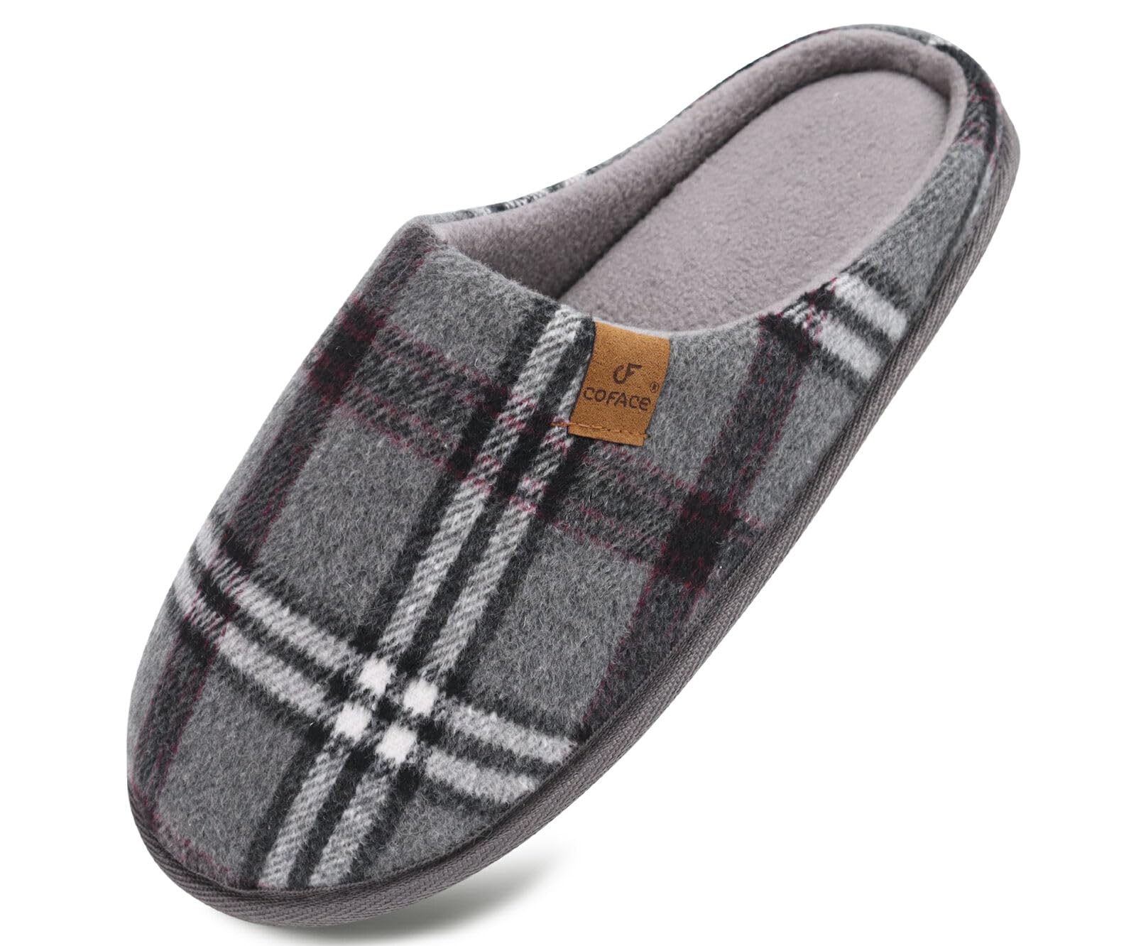 Coface Unisex Mens Womens Cozy Memory Foam Scuff Slippers Casual
