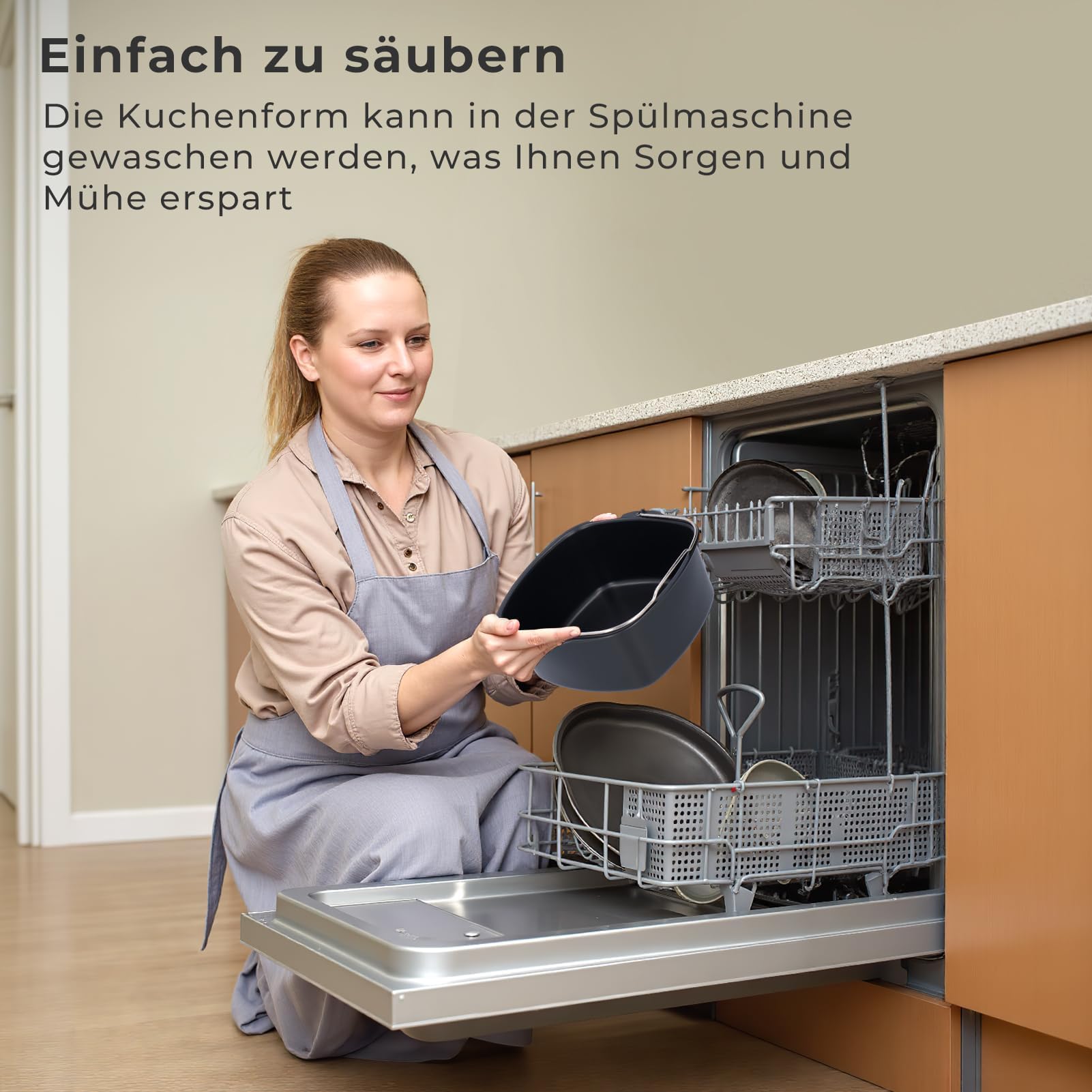 Ejoyous Foremka do frytkownicy na gorące powietrze, forma do pieczenia ciasta, Airfryer, akcesoria, patelnia do pieczenia chleba, frytkownica do HD9925 HD9860 HD9905 01 (18 cm), EJOYOUSO62CYS8TFK-11