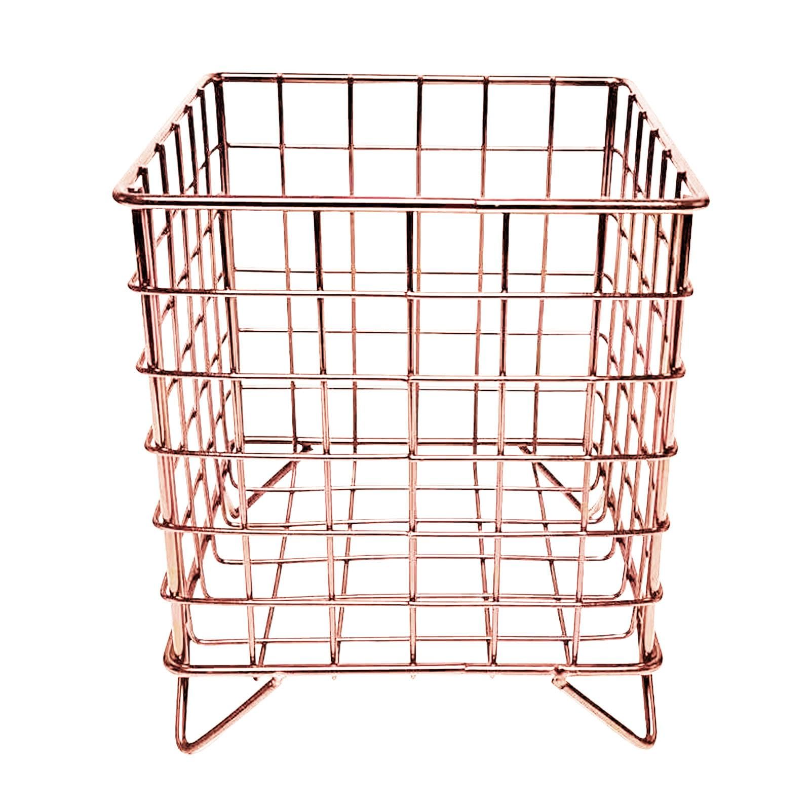 Cesta organizadora de servicio embriagador para cosméticos y cocina, orden en metal duradero